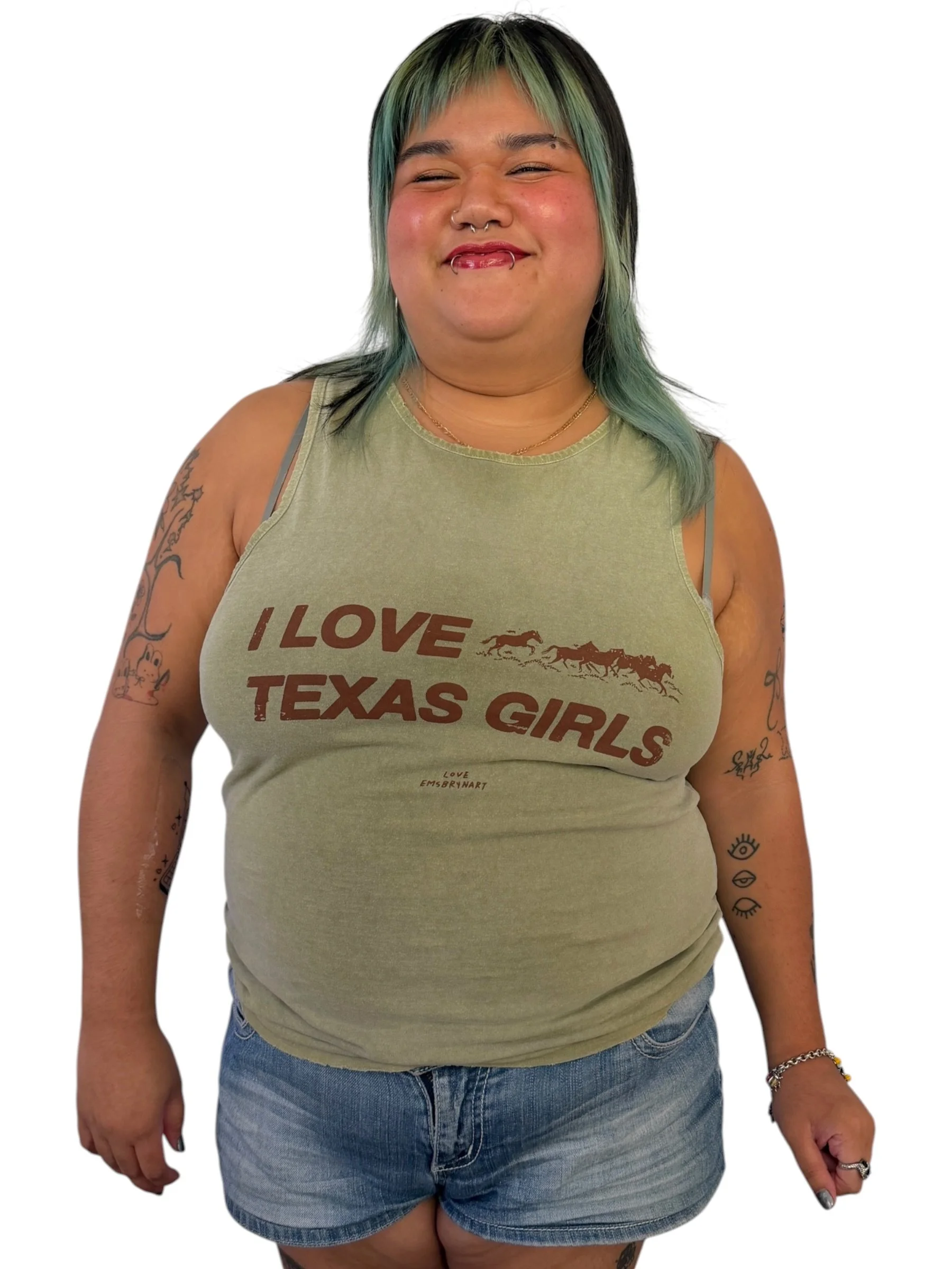 I Love Texas Girls Tank - XL