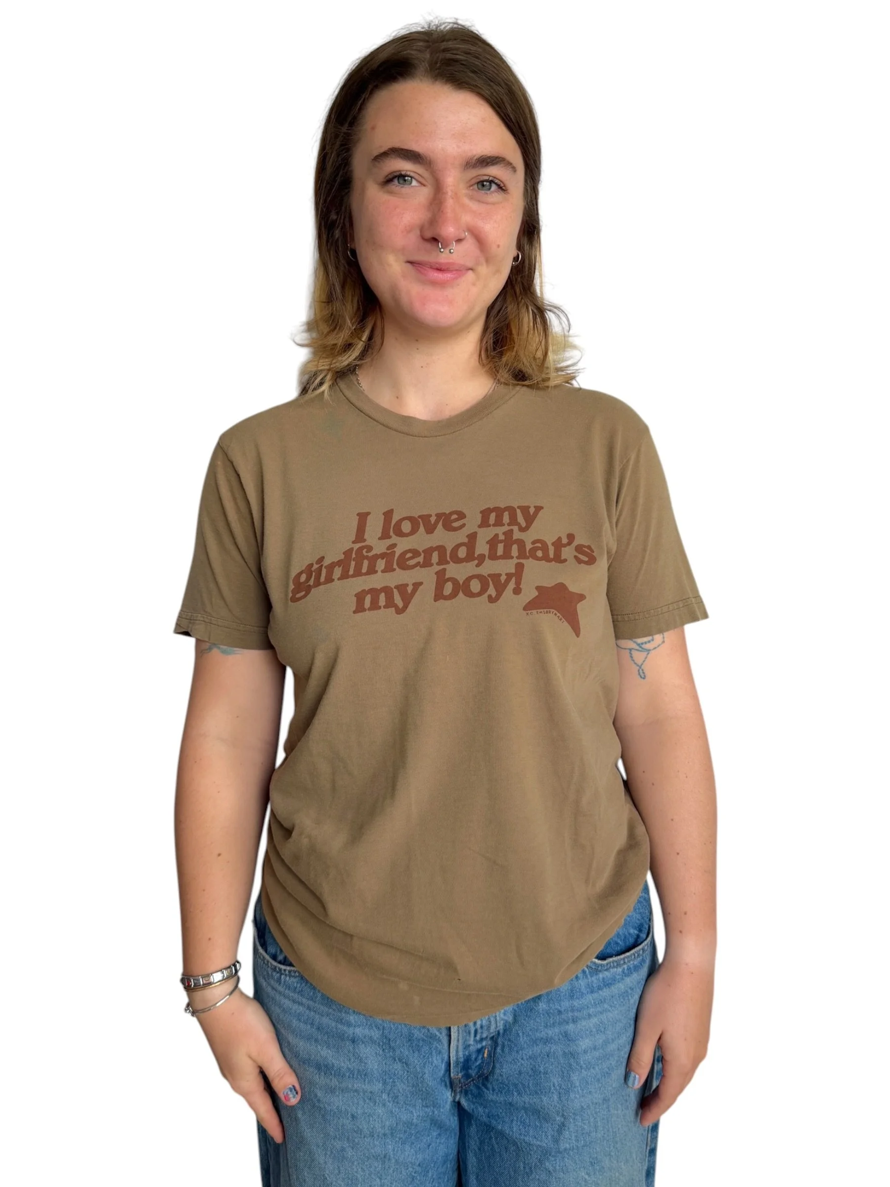 I Love My Girlfriend, That's My Boy Tee - M