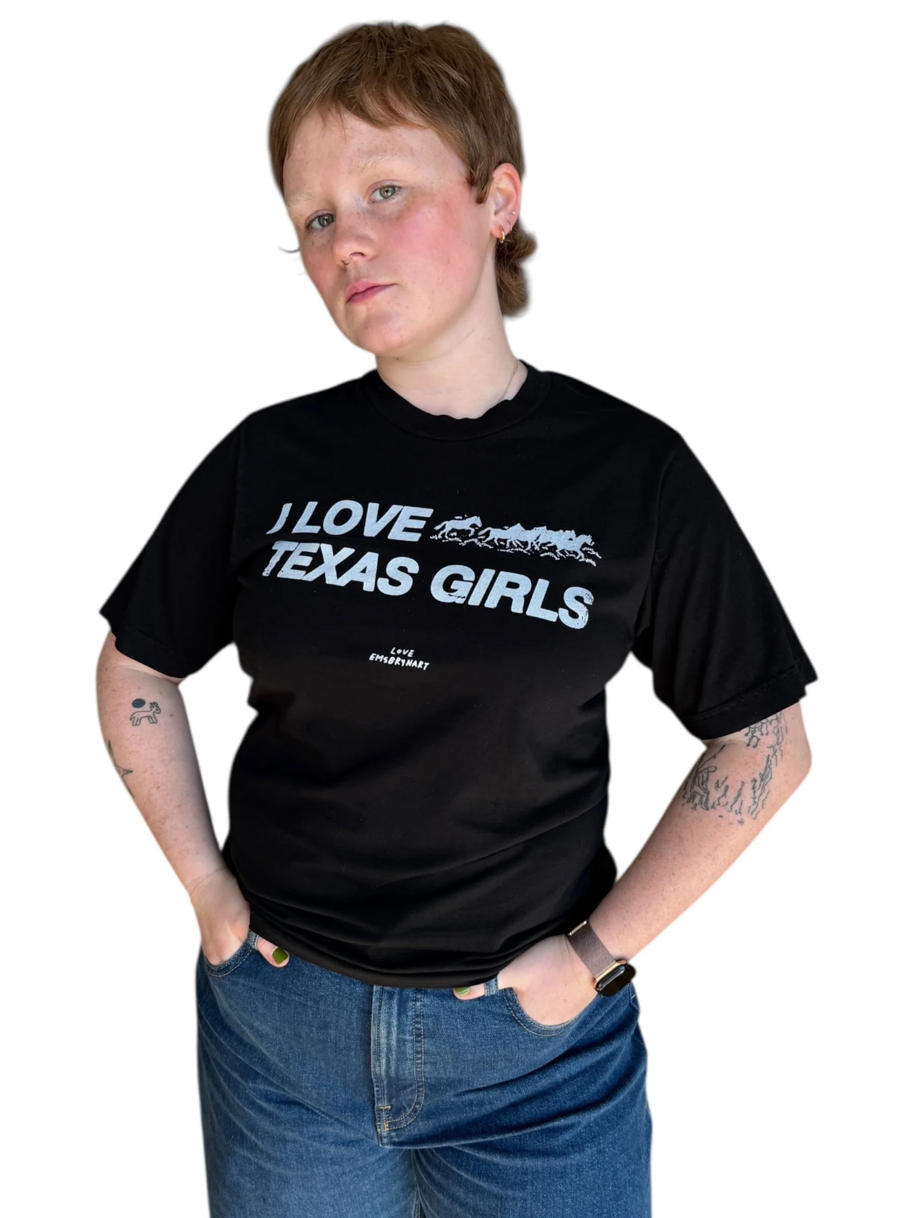 i love texas girls tee - m