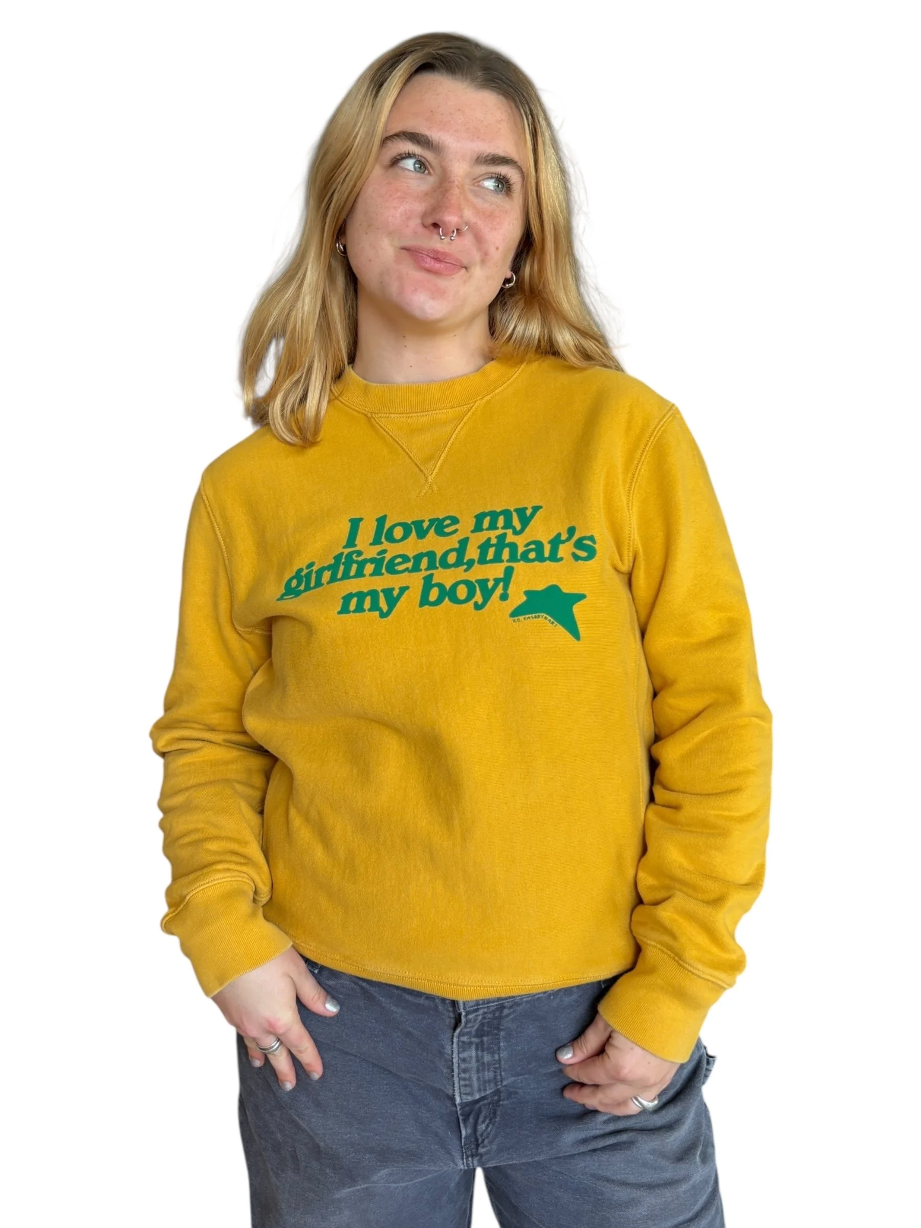 i love my girlfriend, that's my boy sweatshirt - s