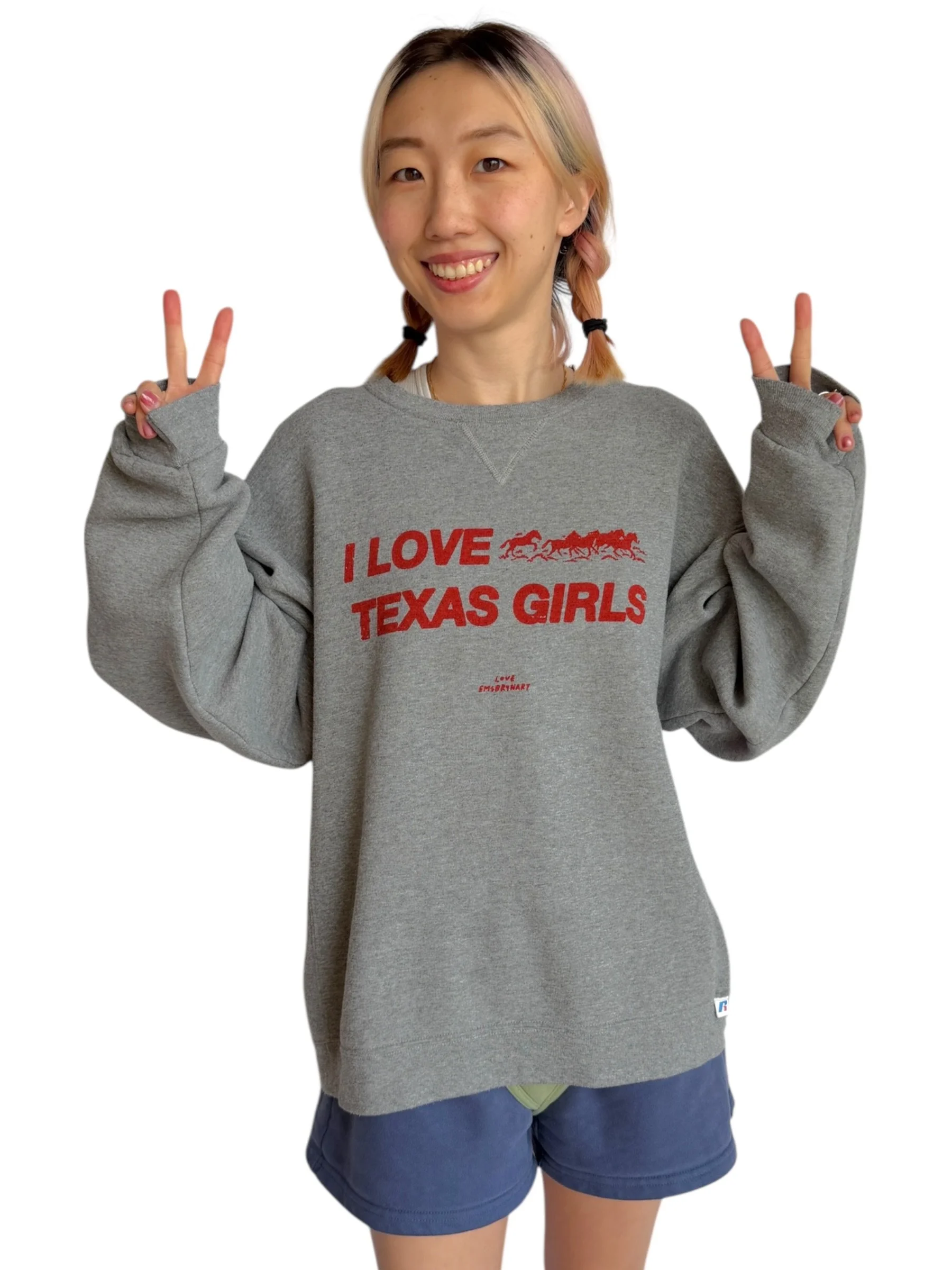 I Love Texas Girls Sweatshirt - L