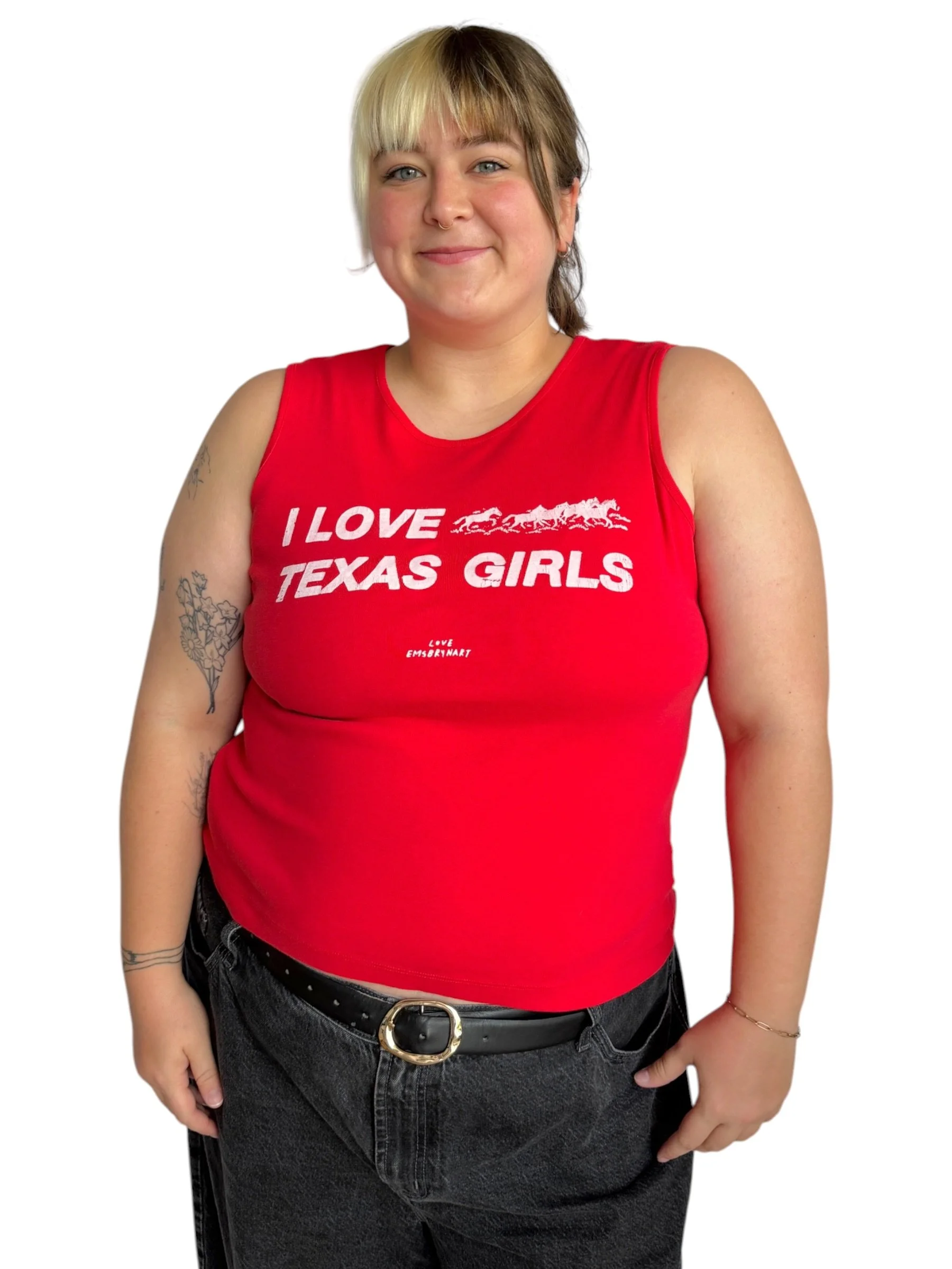 I Love Texas Girls Tank - XL