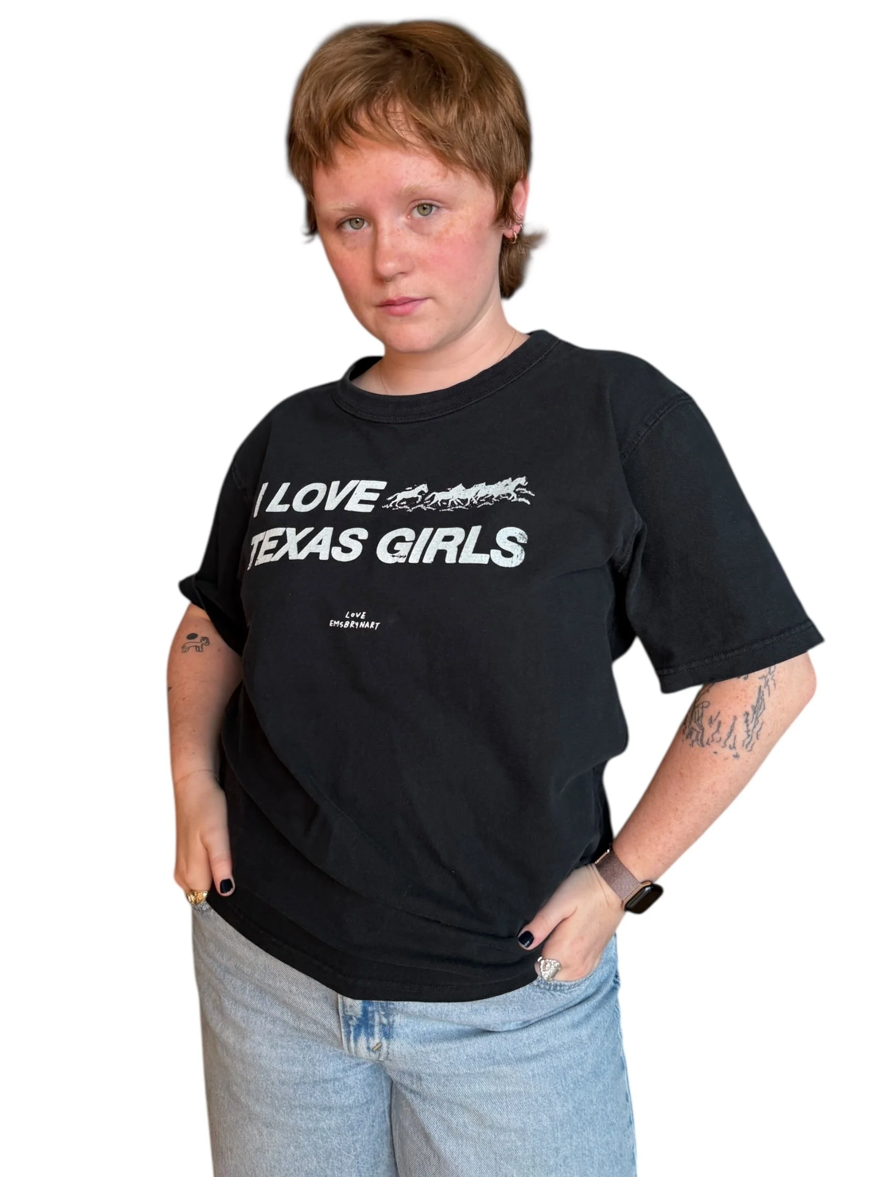 i love texas girls tee - m