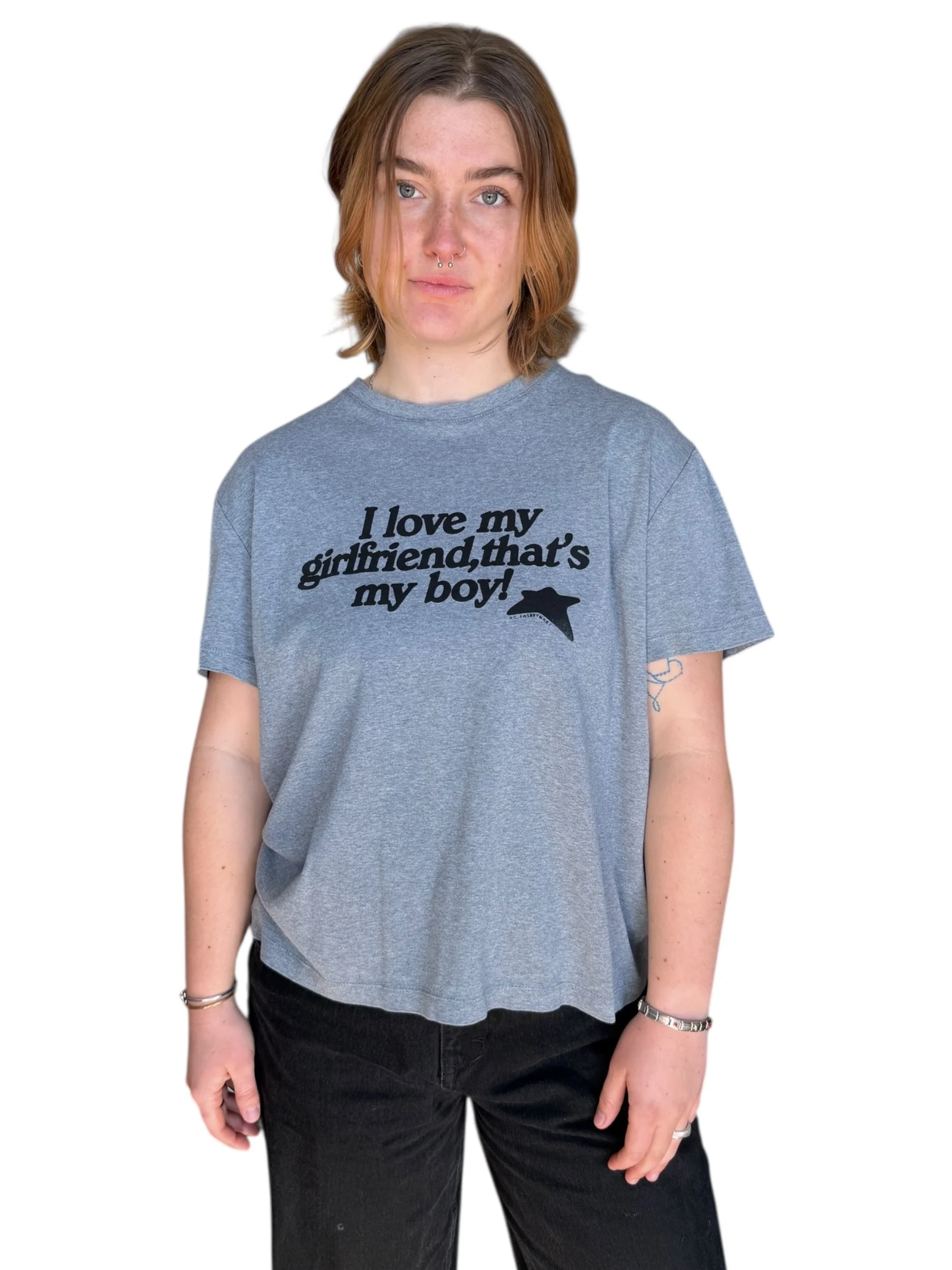 i love my girlfriend, that's my boy tee - l