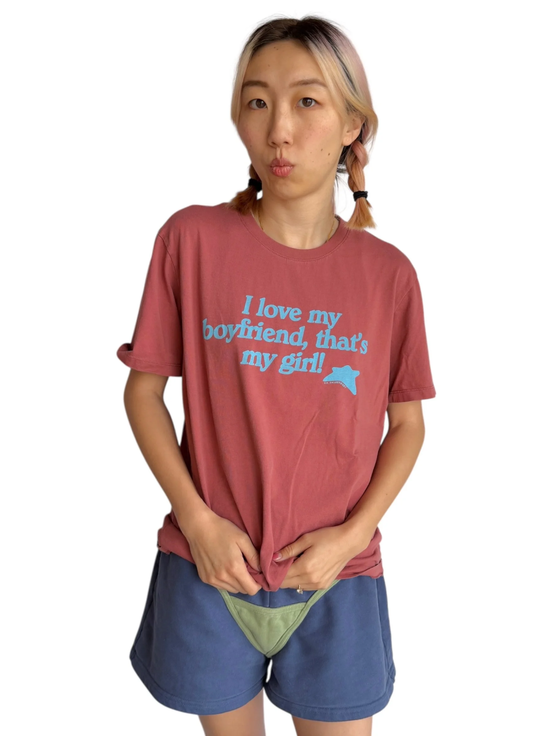 I Love My Boyfriend, That's My Girl Tee - M