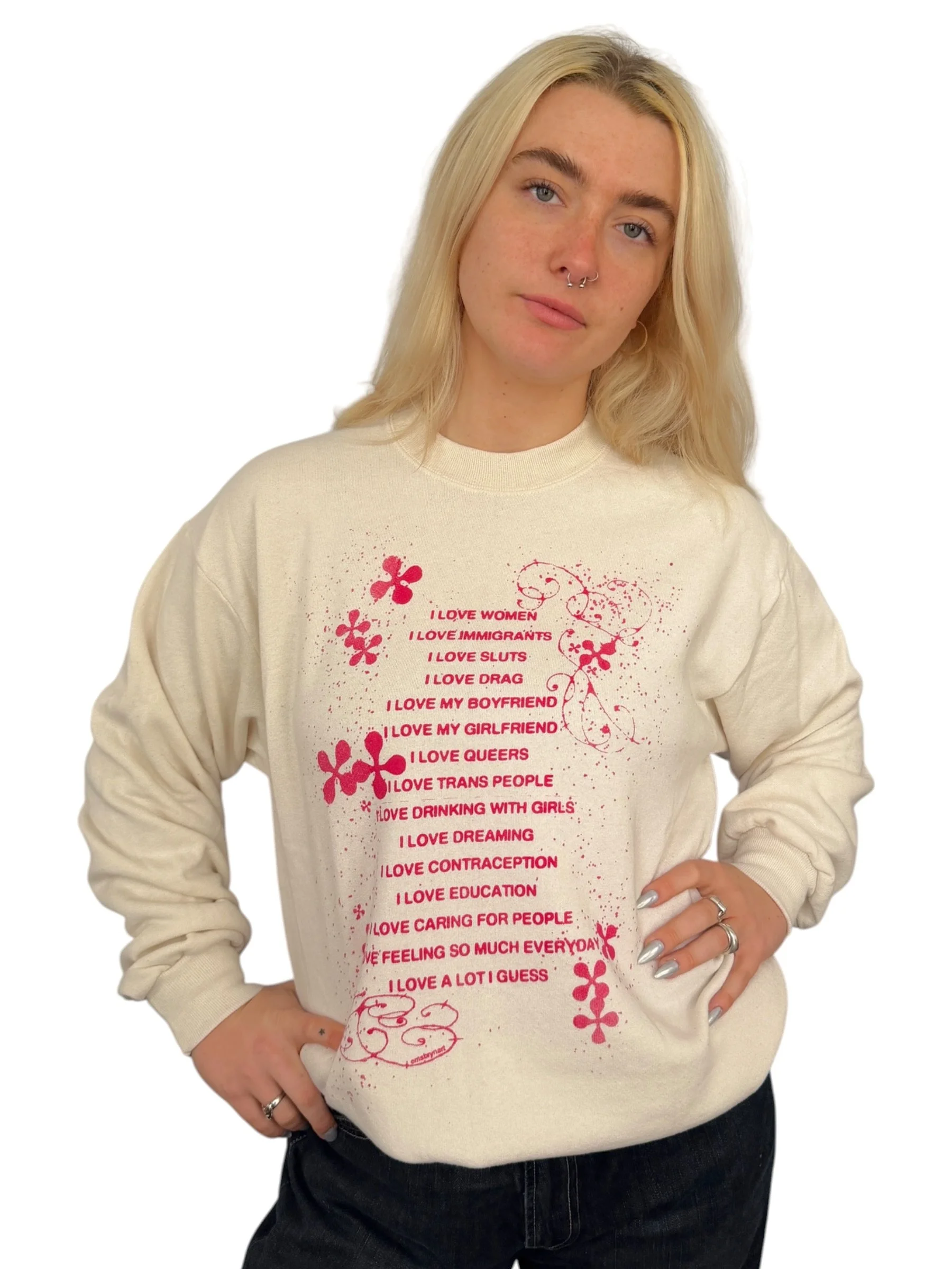 I Love A Lot of Things Sweatshirt - L