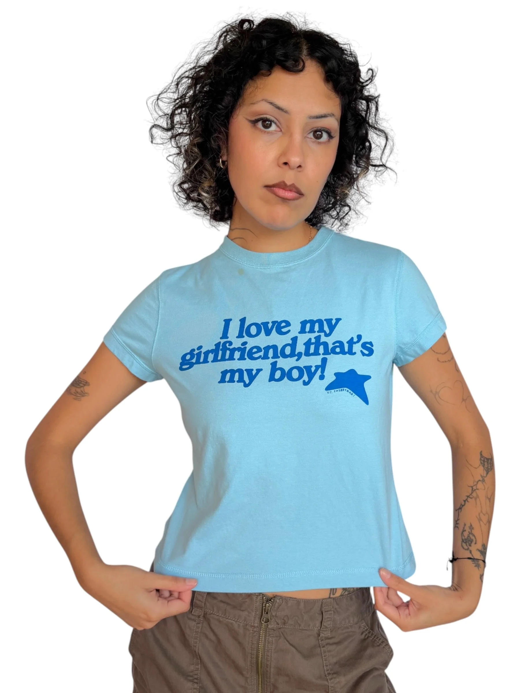 I Love My Girlfriend, That's My Boy Tee - S