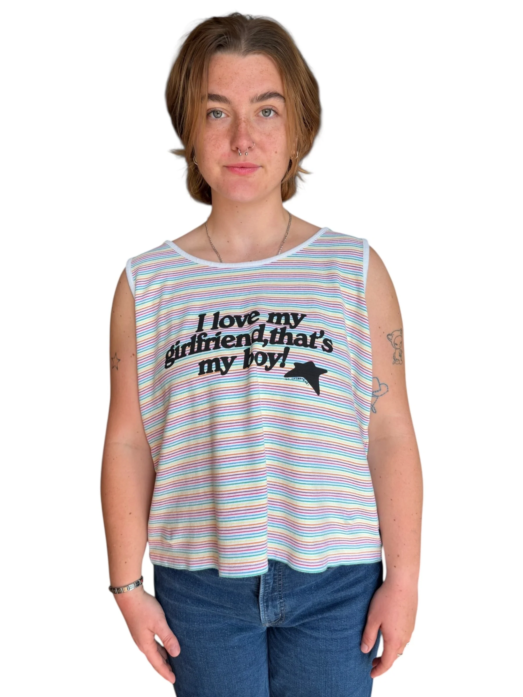 i love my girlfriend, that's my boy tank - XL