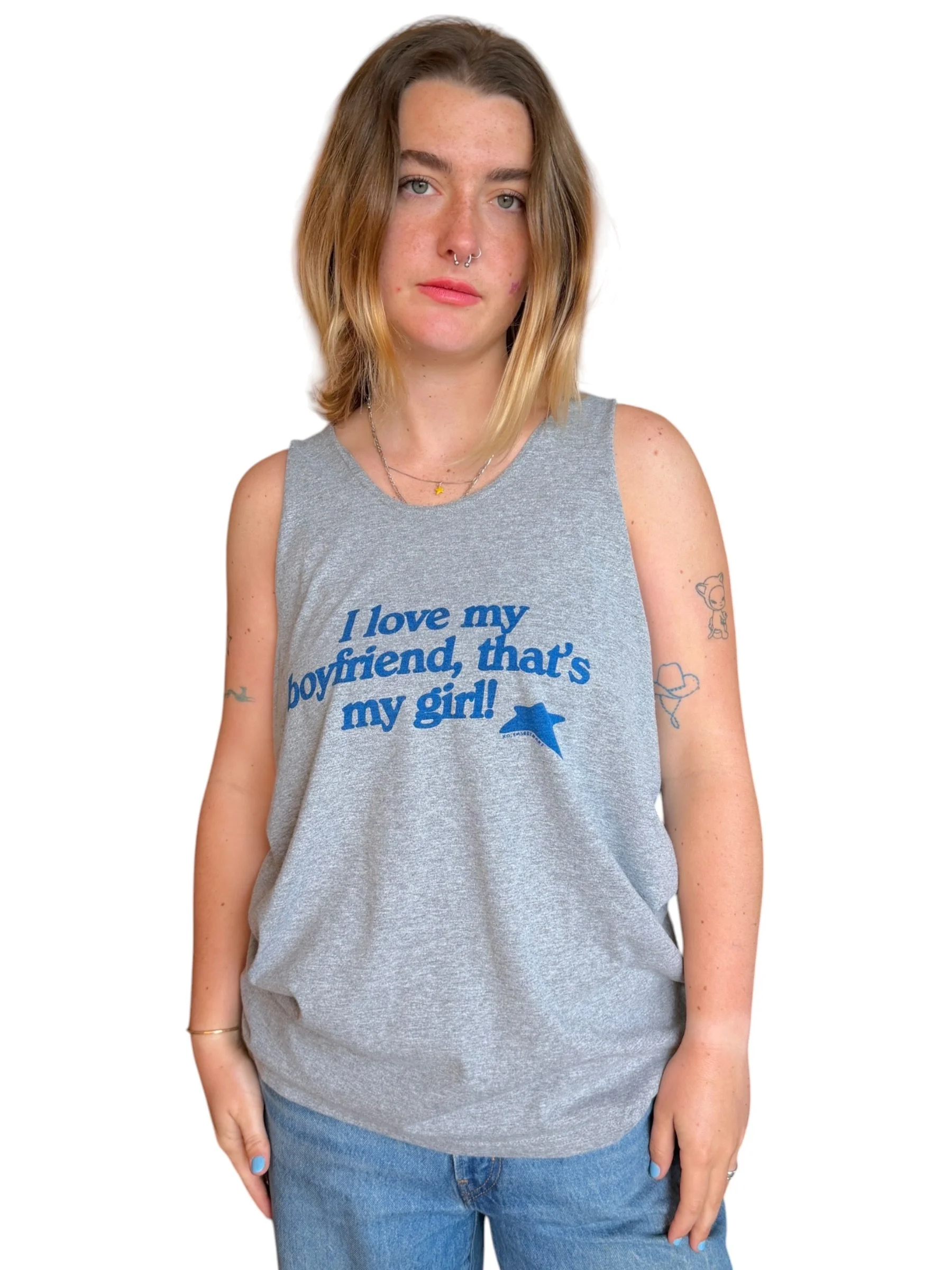 I Love My Boyfriend, That's My Girl Tank - XL