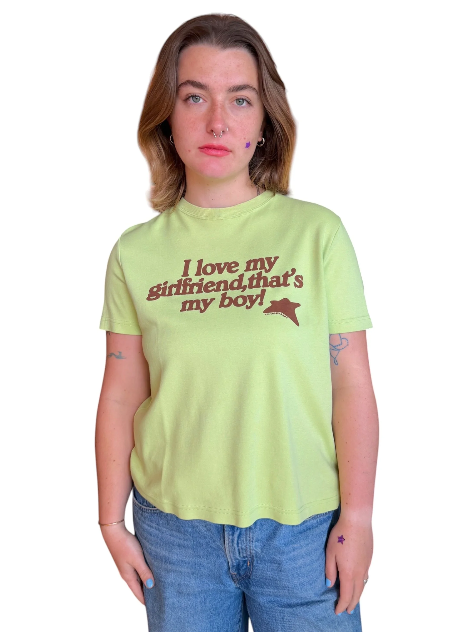 I Love My Girlfriend, That's My Boy Tee - M