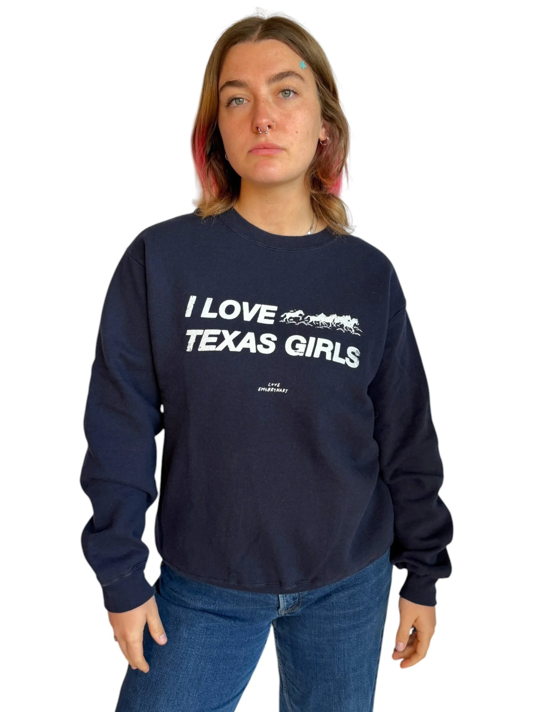 I Love Texas Girls Sweatshirt - M