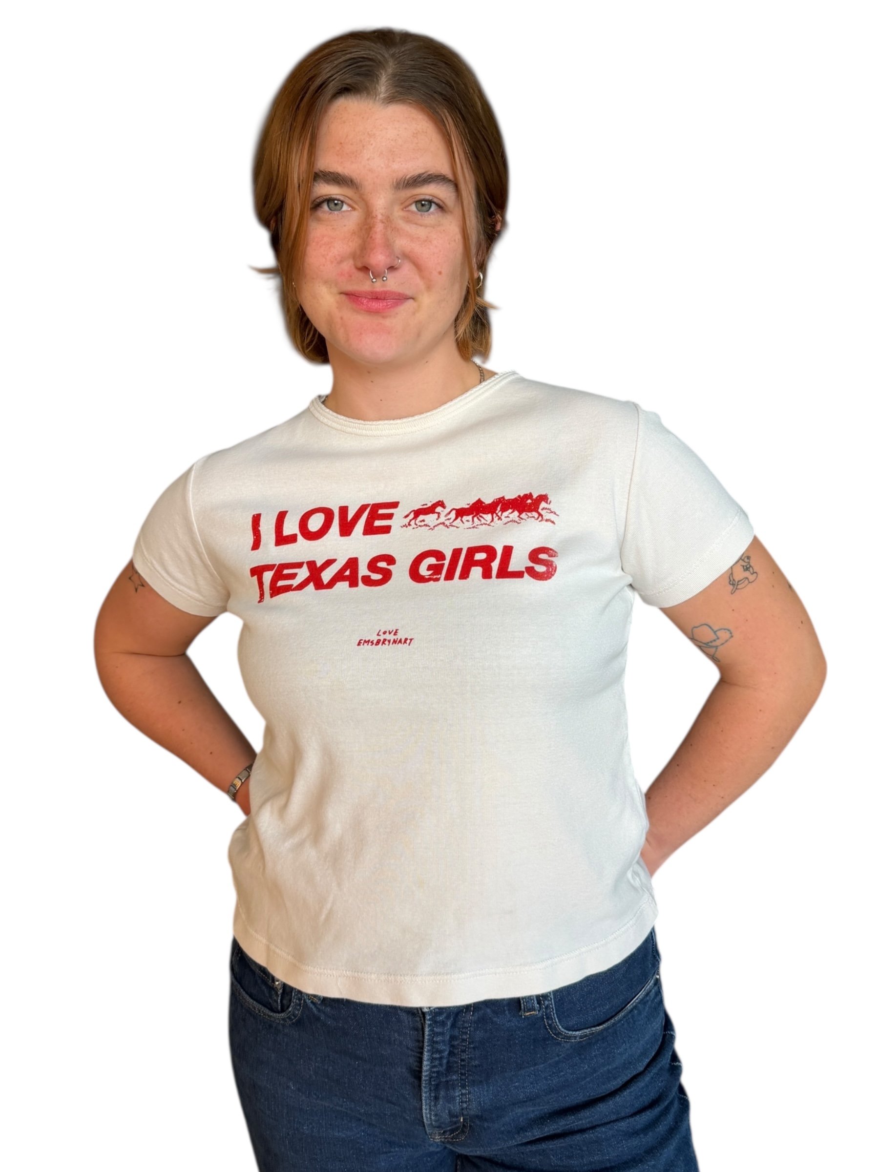 i love texas girls tee - m/l