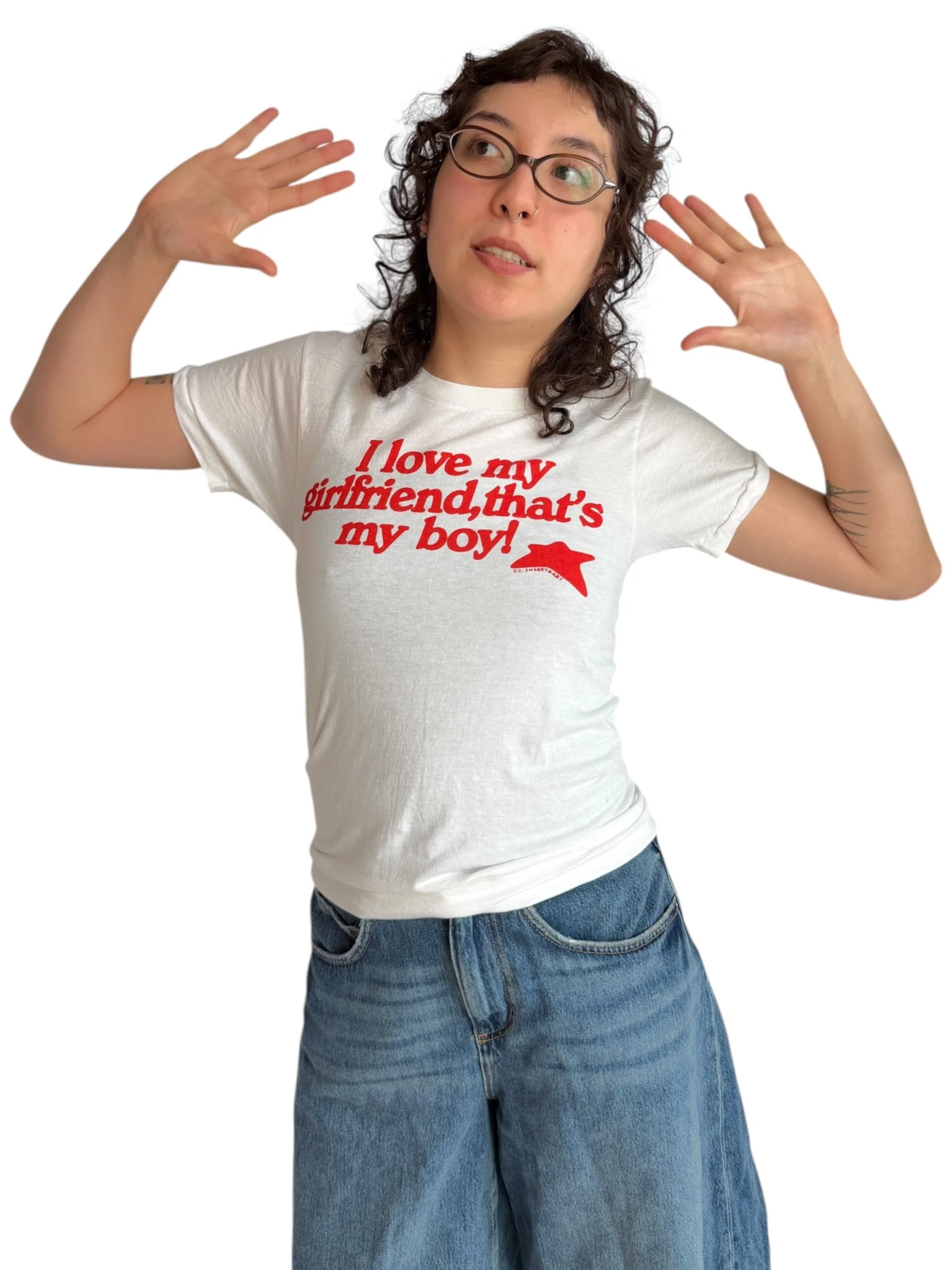 I Love My Girlfriend, That's My Boy Tee - S