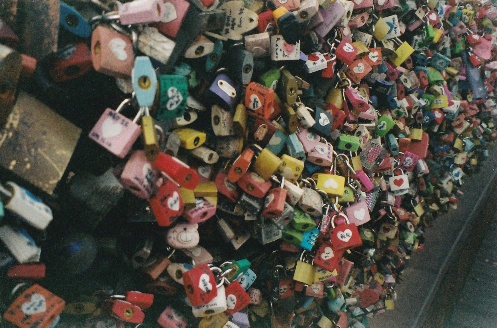 Love locks at the N Seoul Tower