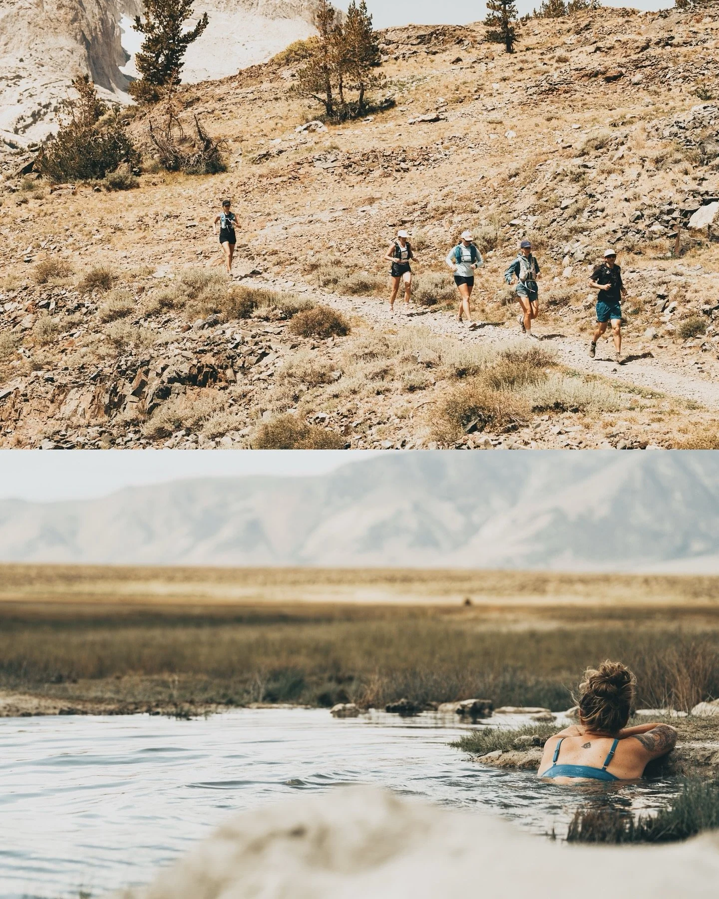 Day 3: Today we headed higher up into the mountains before recovering with a soak in some natural hot springs. One of the coolest things about this part of the Sierra is the extreme contrast between granite high country running alongside wildflowers 