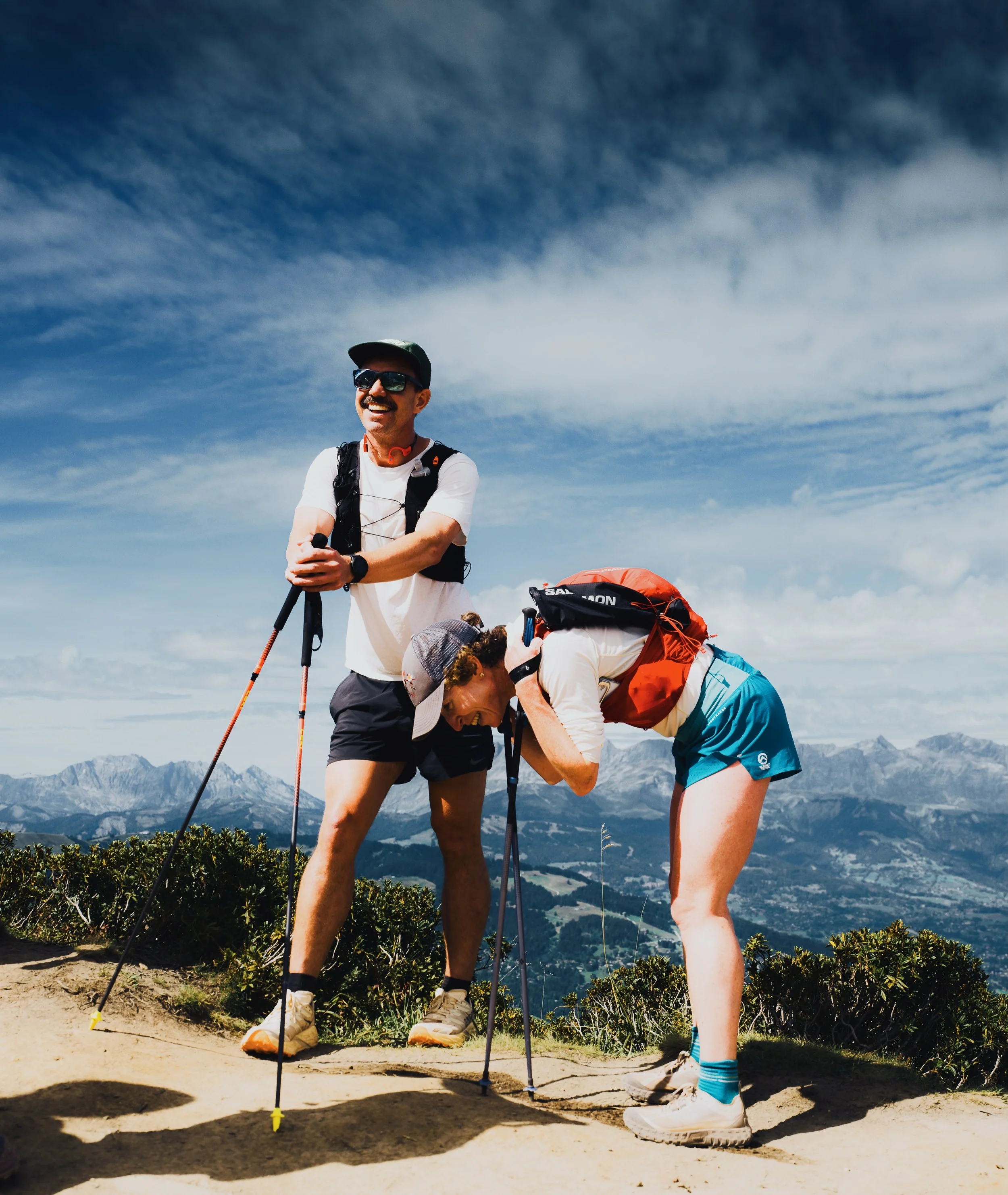 No pain au chocolat, no gain au chocolat. You can dm to order our new Runcation boxy, cropped-fit tees (unisex sizing, made of 100% reclaimed waste cotton). Best paired with a big climb, a good boulangerie, and not taking yourself too seriously. 

📸