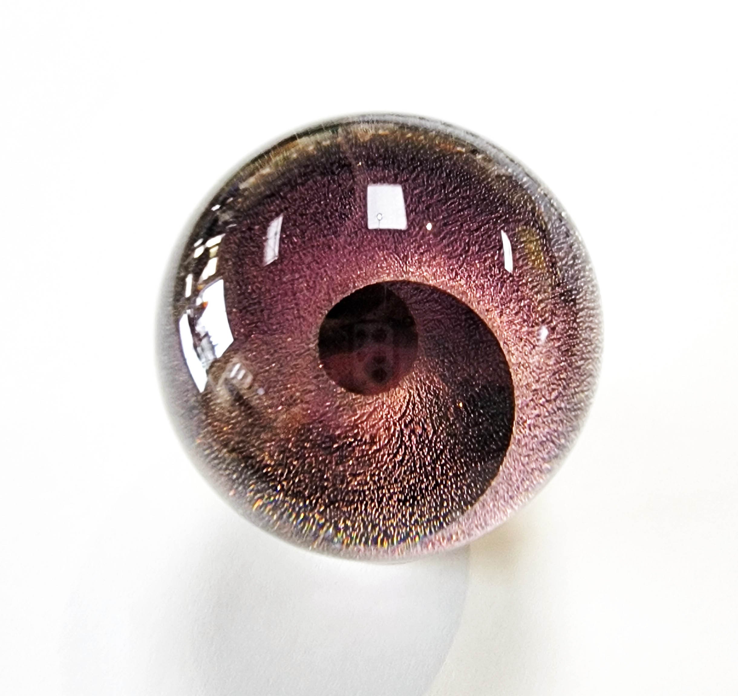 Joe Schlemmer: Dichroic Vortex Galaxy with Gold-Fumed Dot Backing   