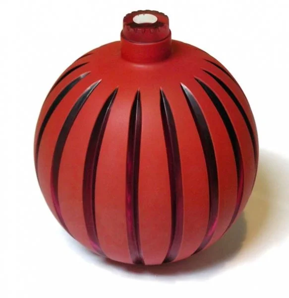 Glass Estate Jane Bruce Red Ball,2003   Blown and Wheel Cut Glass  8.5 x 6.5 Inches  $2200.jpg