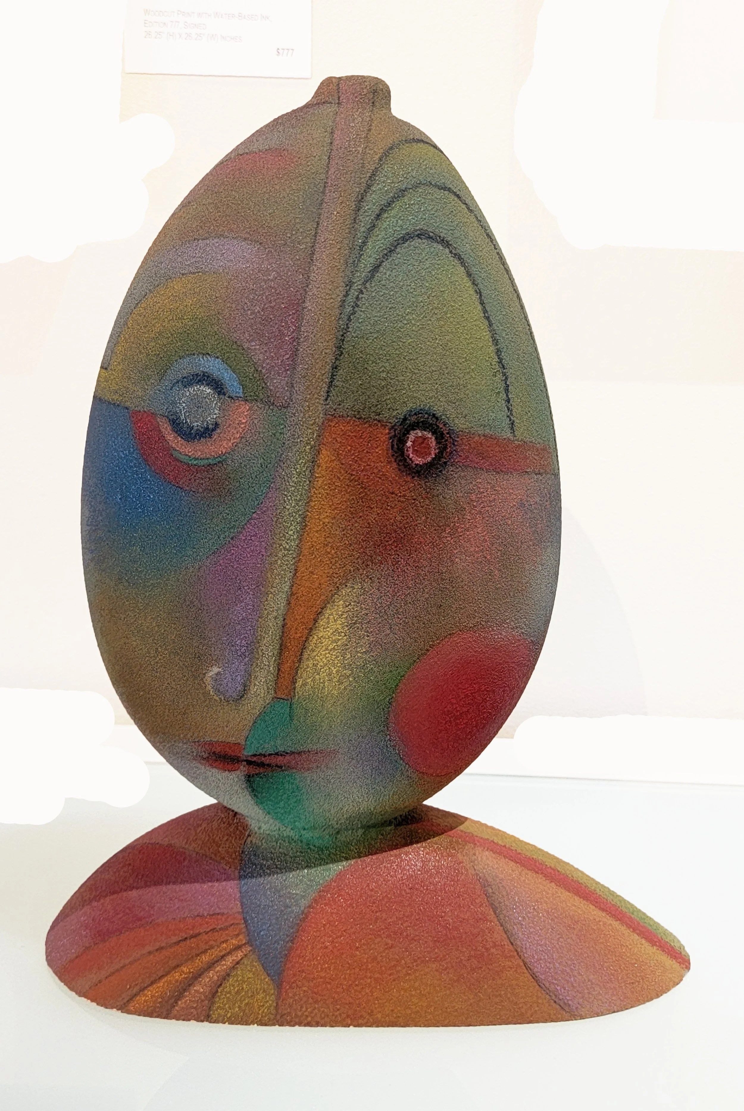 Glass Estate Tom McGlauchlin The Futurist at 60   Blown,Cast,and Enameled Glass,Pastel, Pencil  9.5(L) x 3.5(D) x 13(H) Inches  $3700.jpg