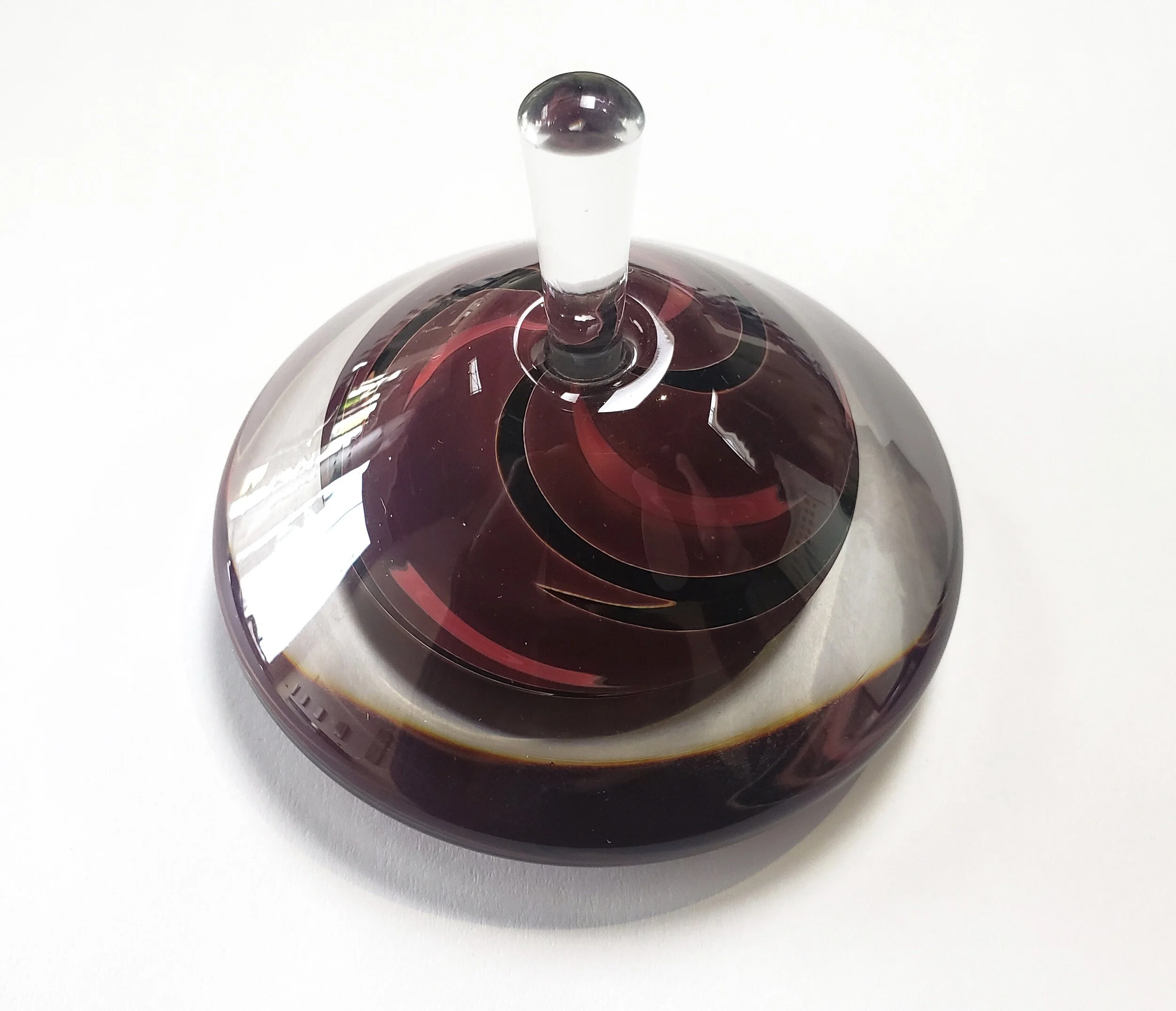 Harrie Paul Indian Basket  Murrini Art Deco Perfume Bottle with Stopper  Glass   $116.jpg