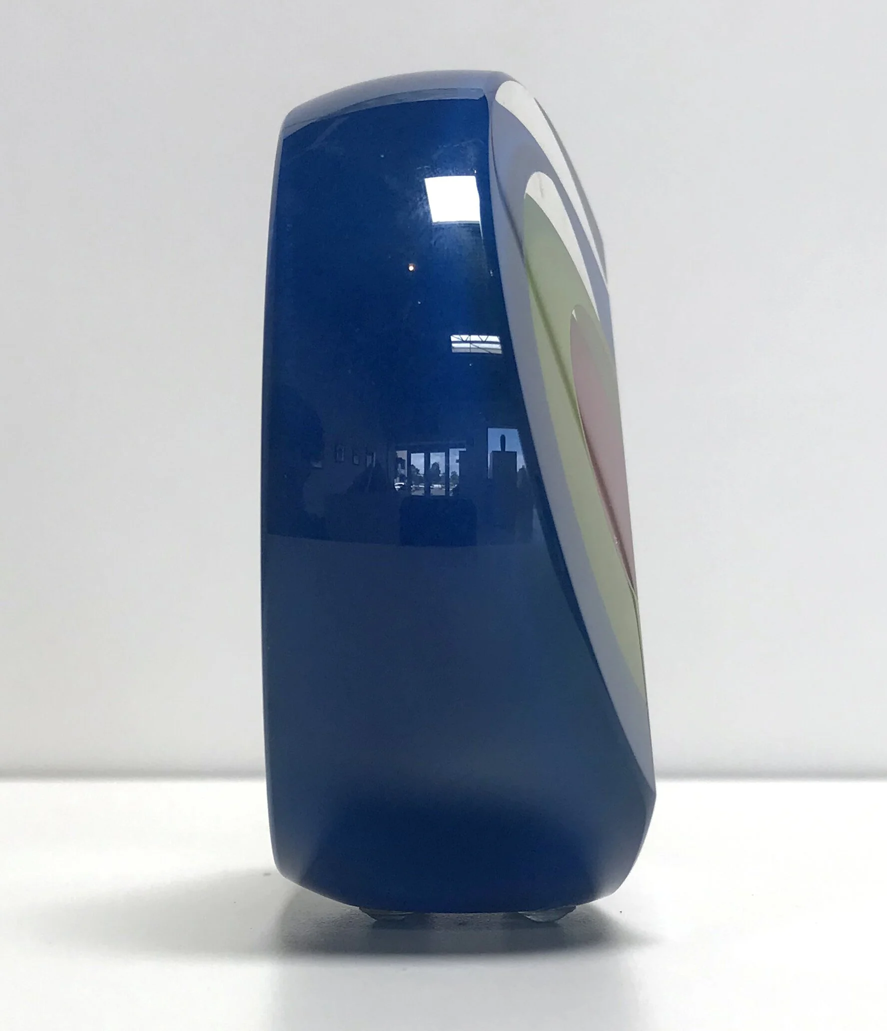 Harrie Paul Saturn Blue Green Plum  Blown Glass Side View One $341.jpg