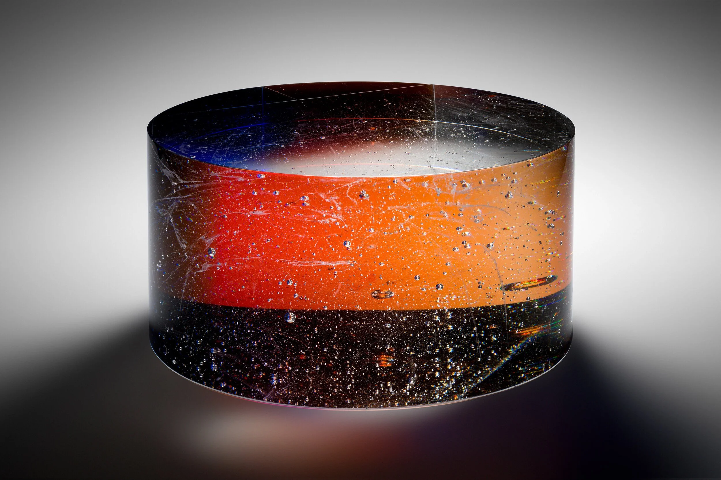 Trnka Pavel Two Elements- Fire & Water  Optical Glass  Red View   11.75(D) x 6.25(H) Inches   77.16 lbs.  $17,000.jpg