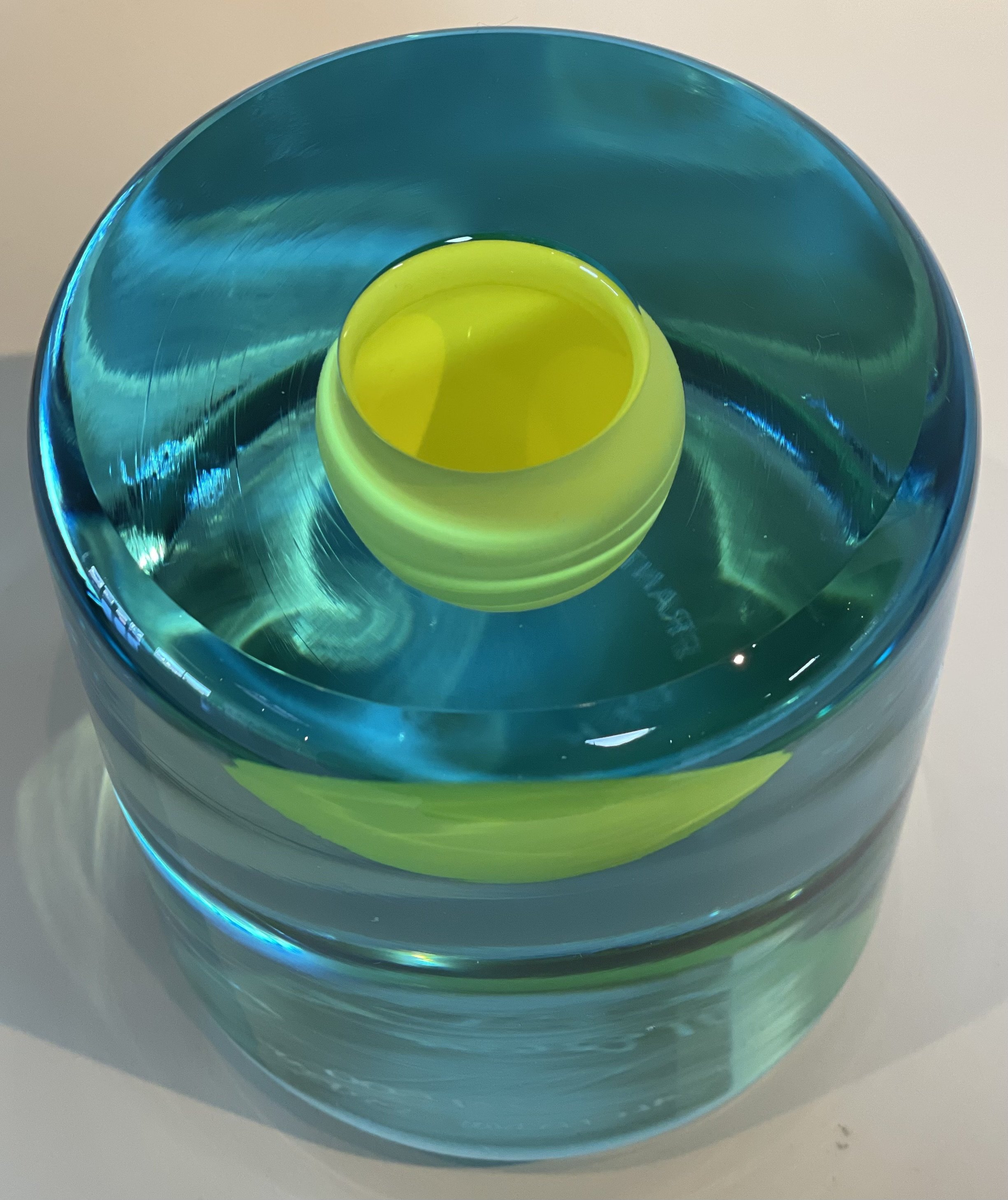 Vizner Frantisek Yellow Egg Glass Vase, Top  3.75(D) x 6(H) Inches  $800.jpg