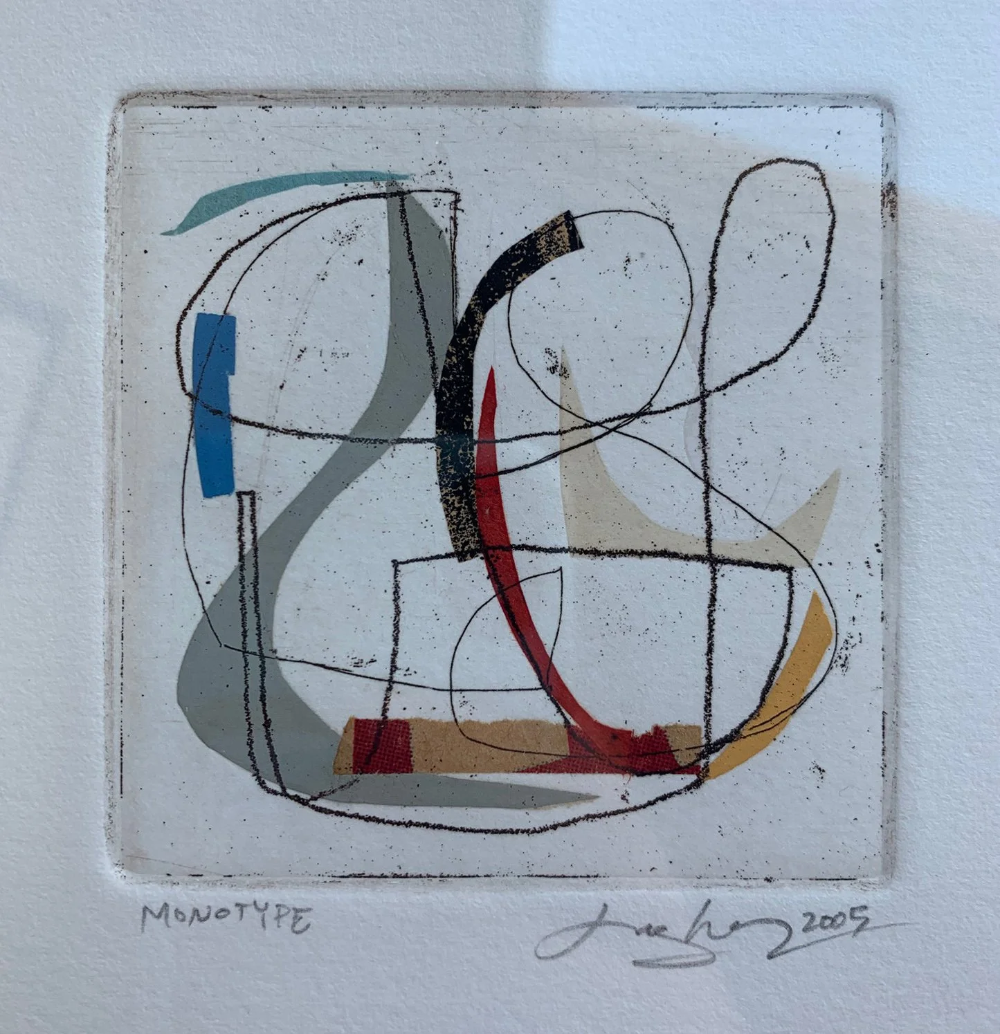 Hughes Elise Primaries #4, 2005   Monotype  Detail  15 x 15 Inches, Framed  $685.jpg