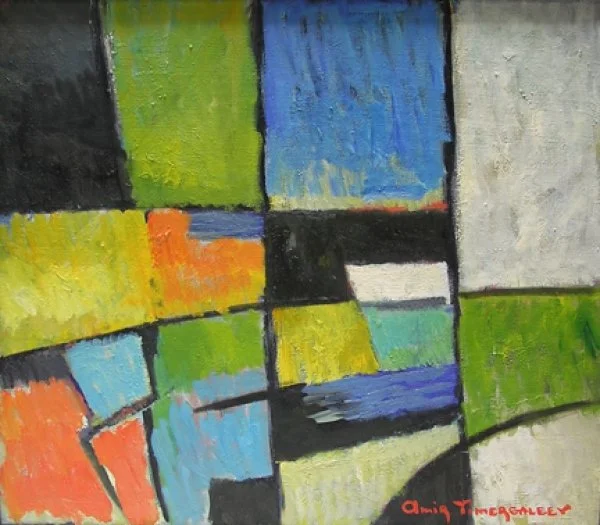 Timergaleiev Amir Figure Composition  Oil on Canvas   32.5(L) x29(H) Inches Framed  $3126.jpg