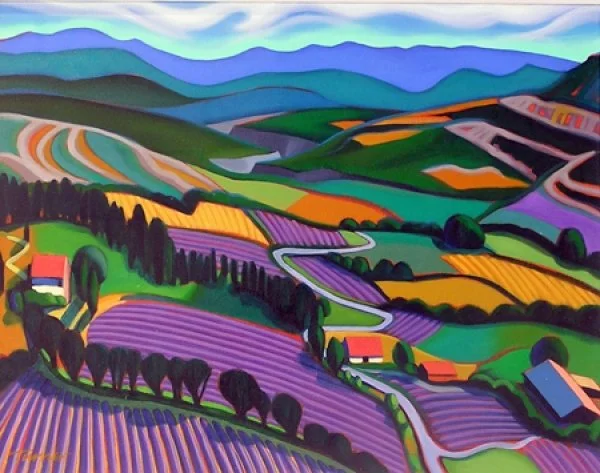 Tracy Turner Sheppard   Valley of Lavender  Painting   29.5(H) x 35(W) Inches  3500.00.jpg