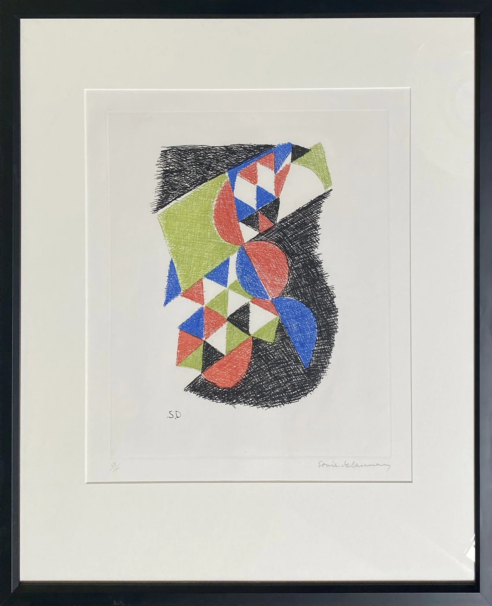 DeLaunay Sonia Le Rythme  Etching  Ed. Number 68 of 100  24.5(L) x 27.5(H) Inches  $3300 framed.jpg