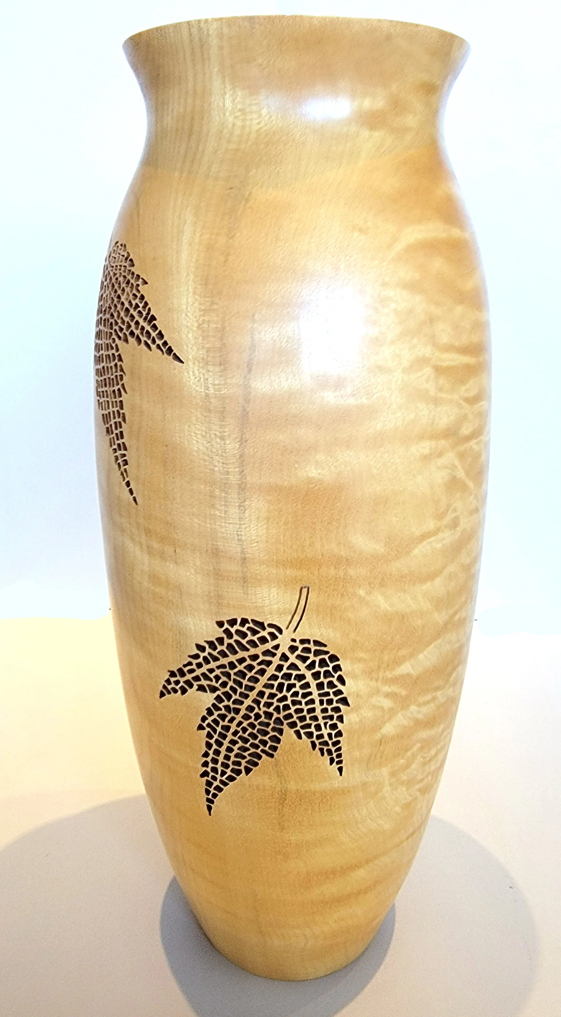 Don Duden,Curly  Maple Vase with Leaves $200  (3).jpg