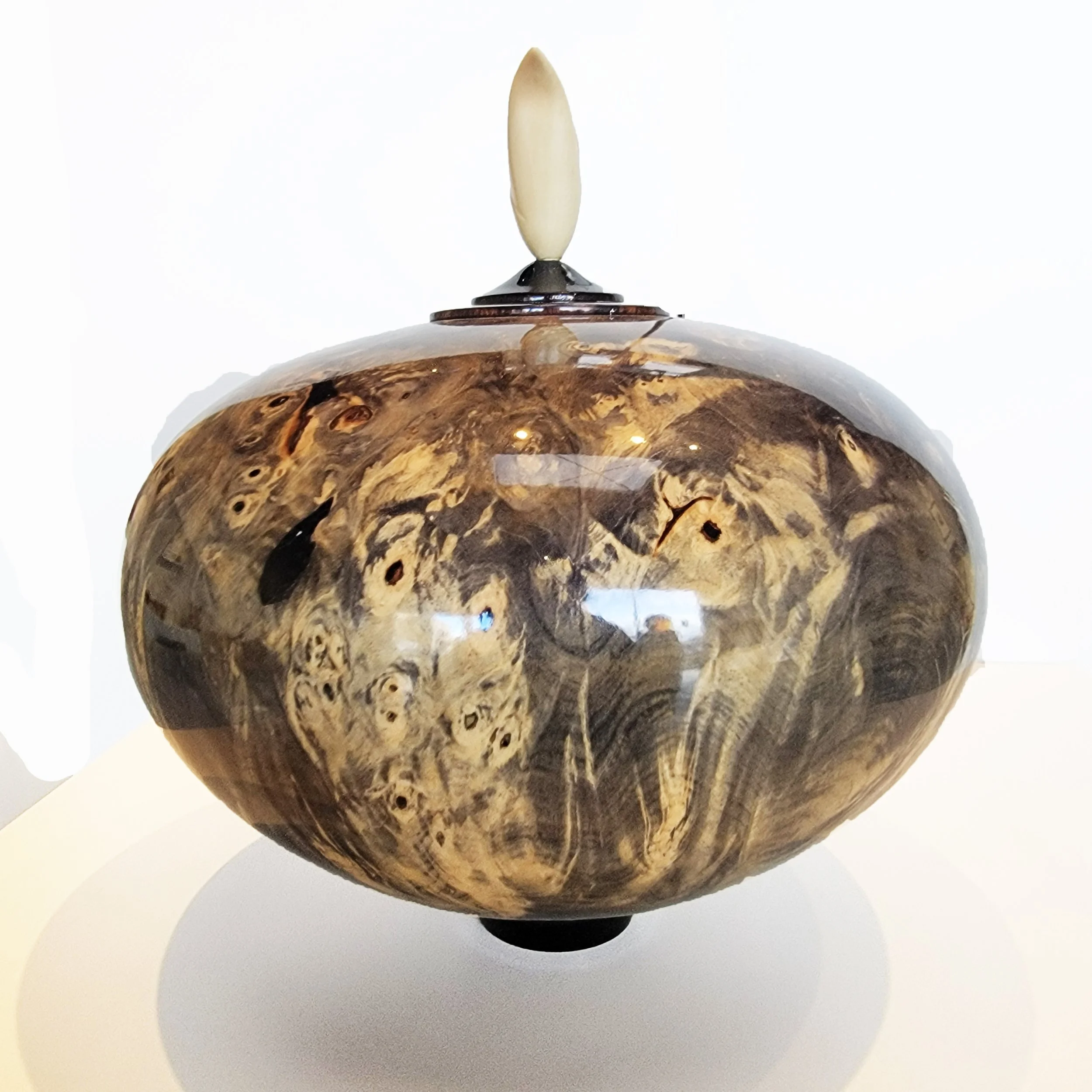 Kim Blatt, Lidded Vessel  Buckeye Burl 10.5(L) x 10.25(H) Inches $2672.jpg