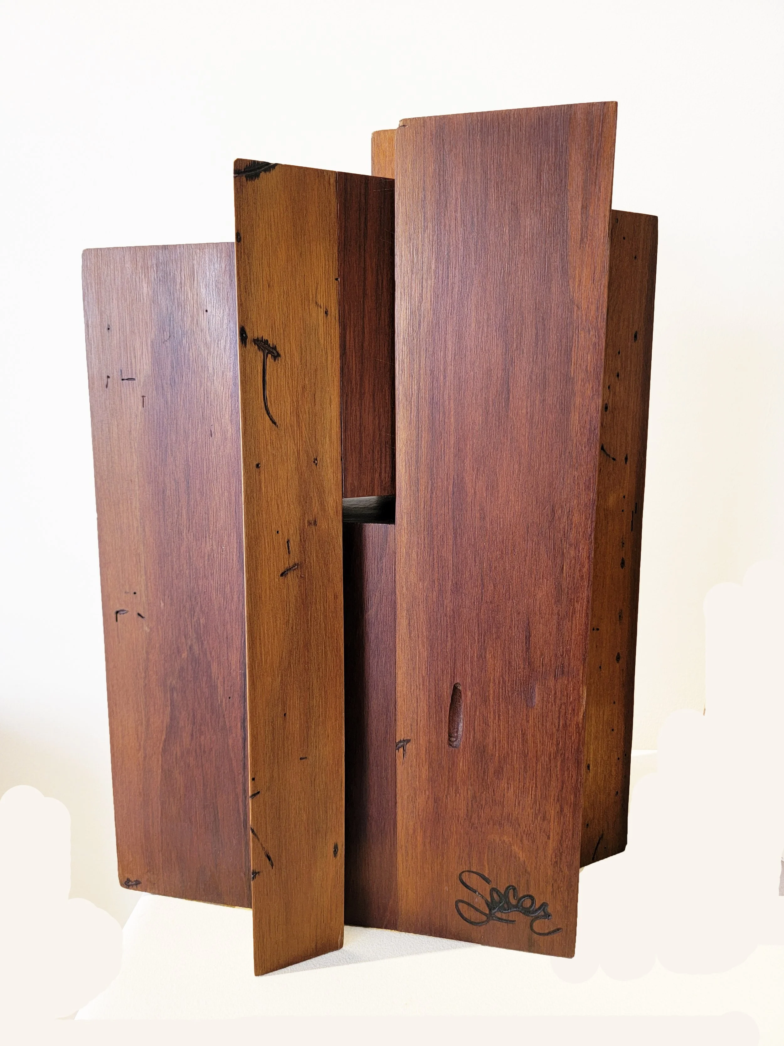 Standing Abstract Wooden Sculpture Artist Unknown  $250.jpg