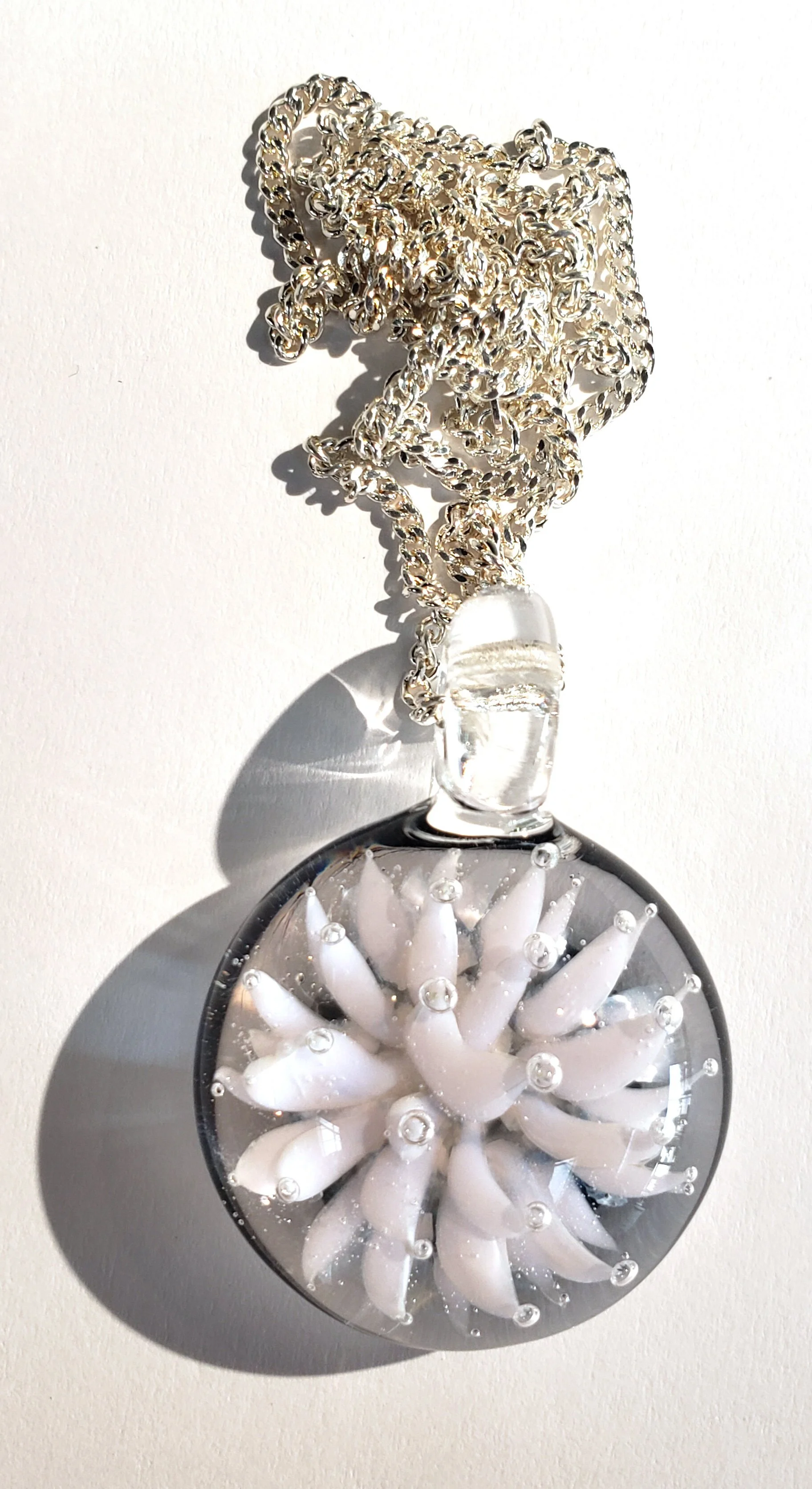 Clear and White Pendant