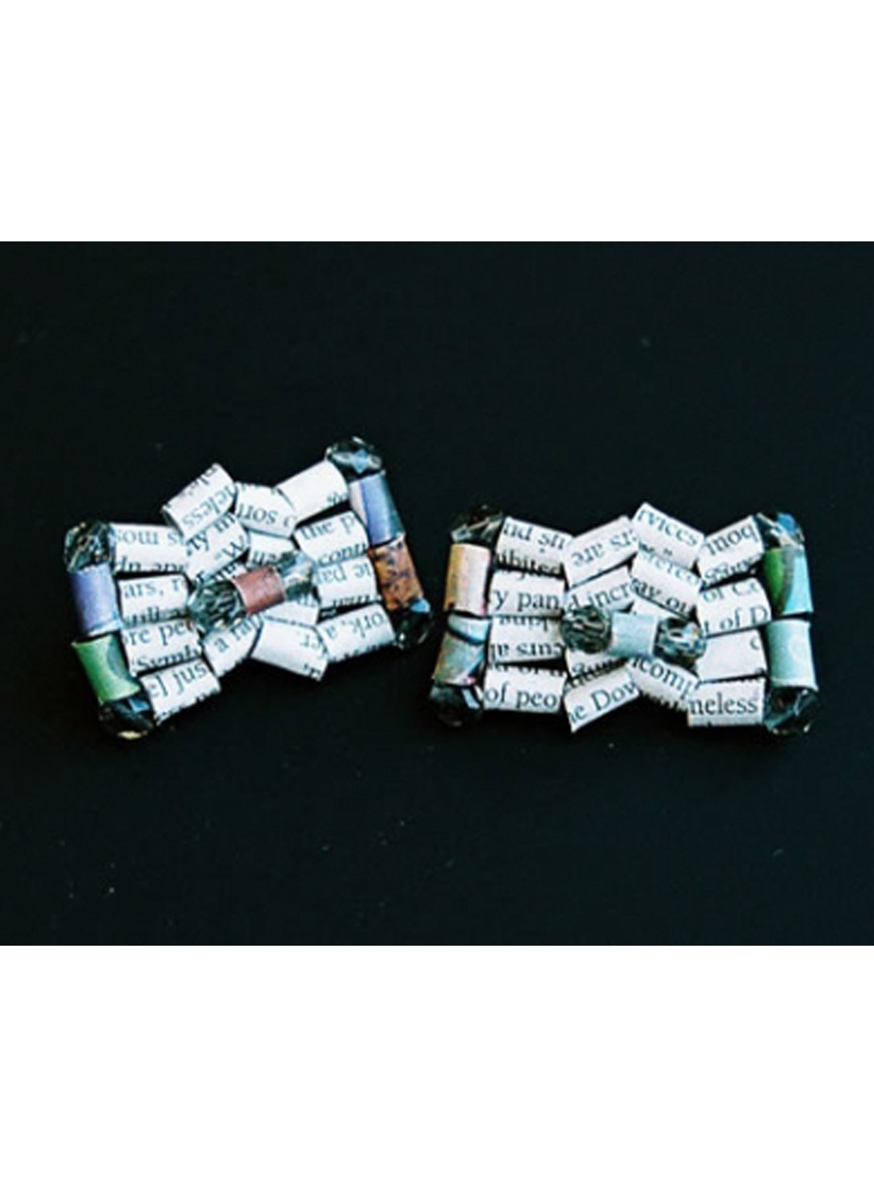 Hand-Made Newspaper Earrings