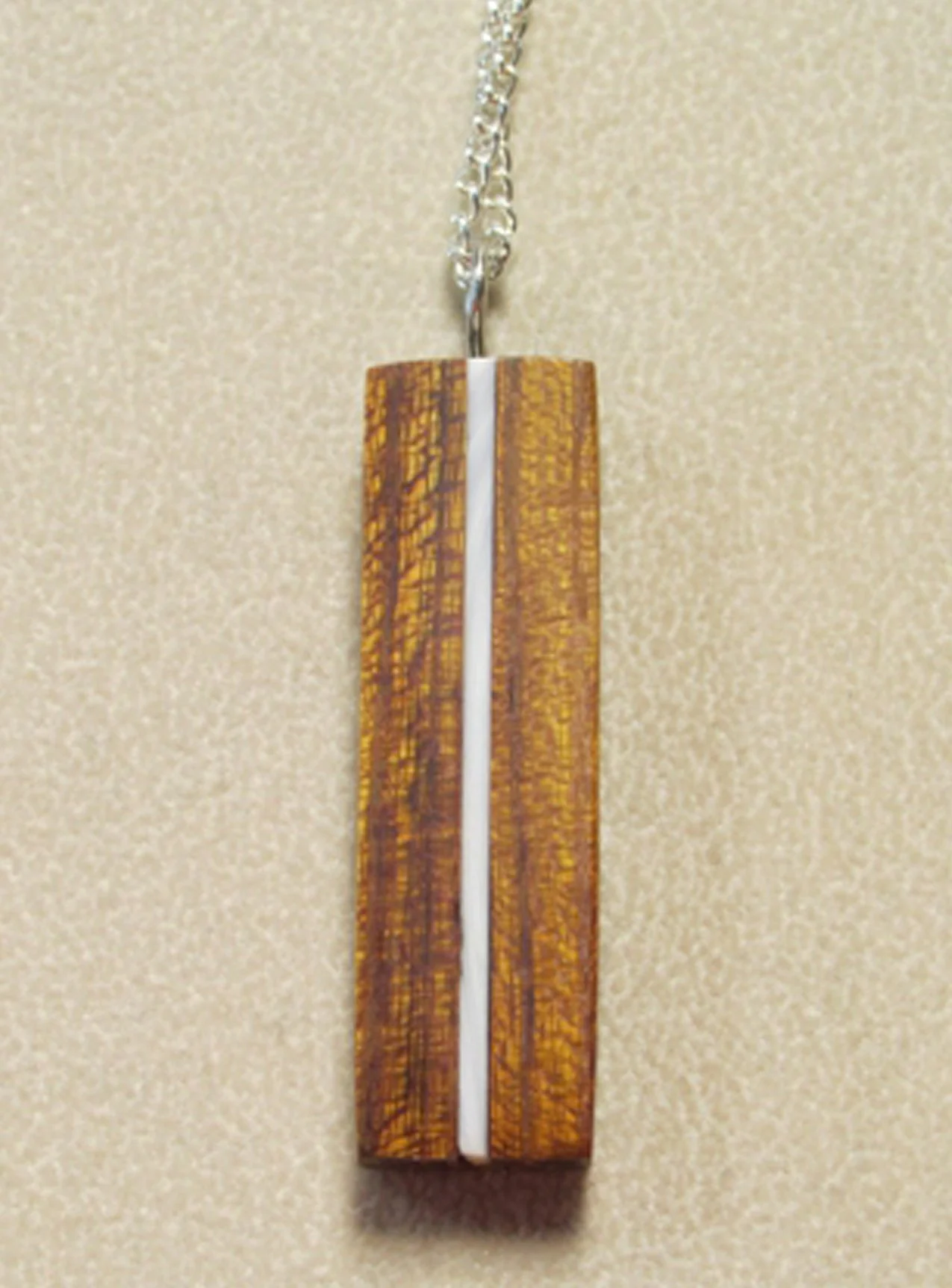  Rectangular Wenge Wood Pendant