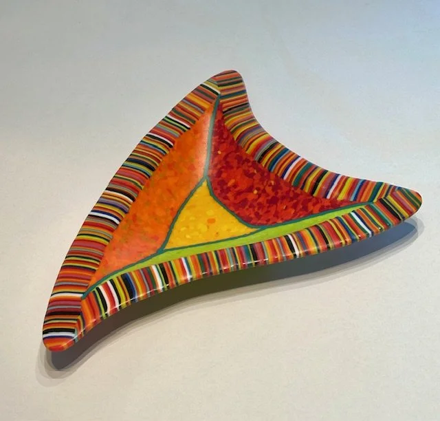 Cornucopia, Fused Glass Bowl, 22(W) x 16(H) Inches, $895