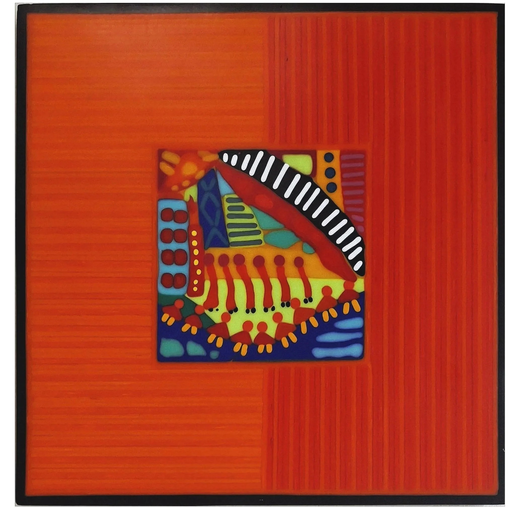 Snapshots in Squares #2, Fused Glass Wall Panel, 12(W) x 12(H) Inches, $1495