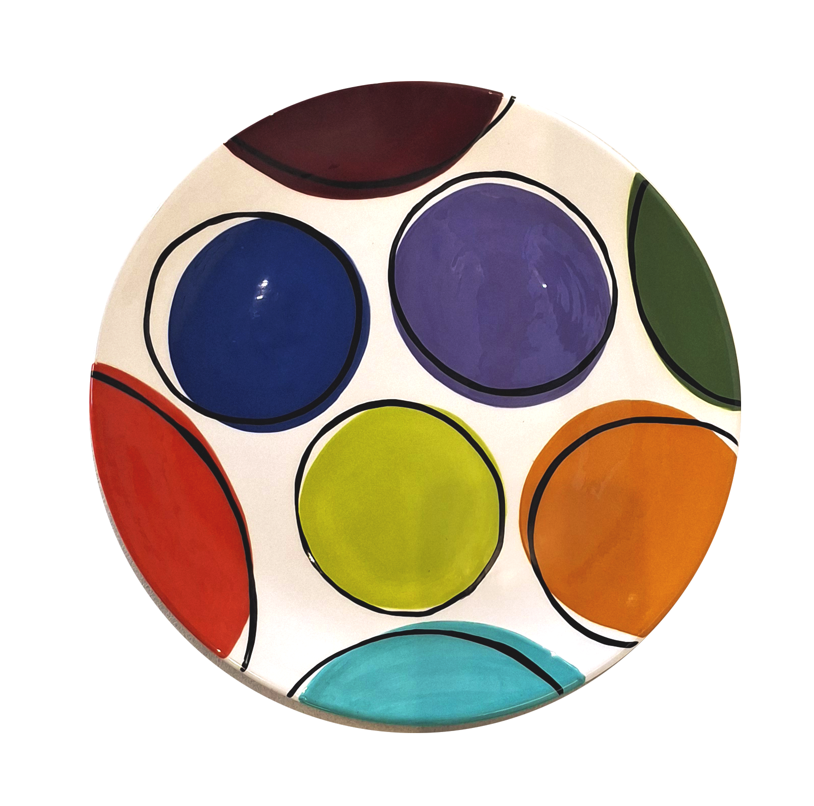 Polka Dot Ceramic Platter