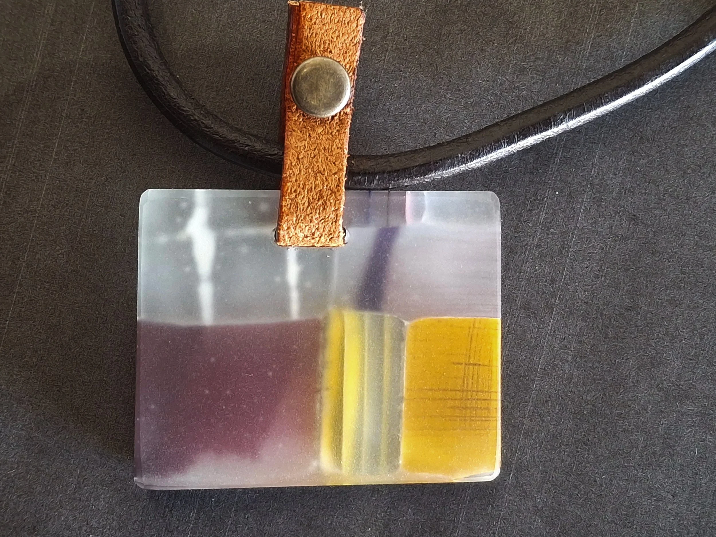 Yellow and Muave Pendant