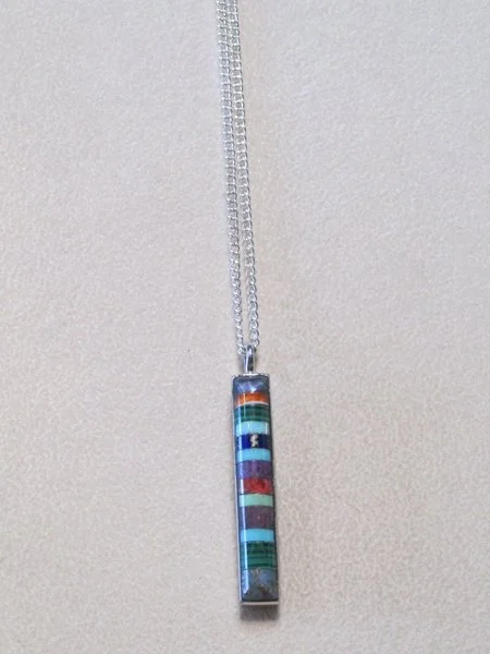 Rectangular Multi-Stone Pendant