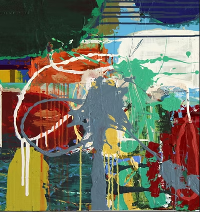 SCAFFOLD, 2016, ACRYLIC ON PANEL, 24(W) X 24 (H) INCHES, $2000