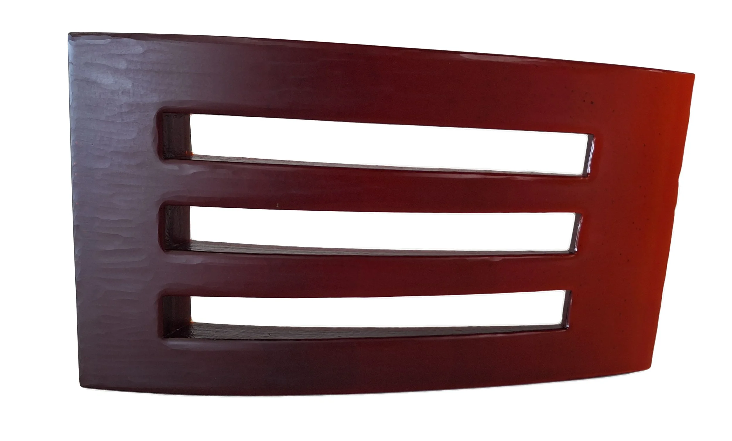 Kirstie Rea Orange Gate Form, 2005 15.375 (W) x 1.75 (D) x 8.5 (H) Kiln-formed, Wheel Cut Glass, 4200, 4900_0003_Layer 0.jpg