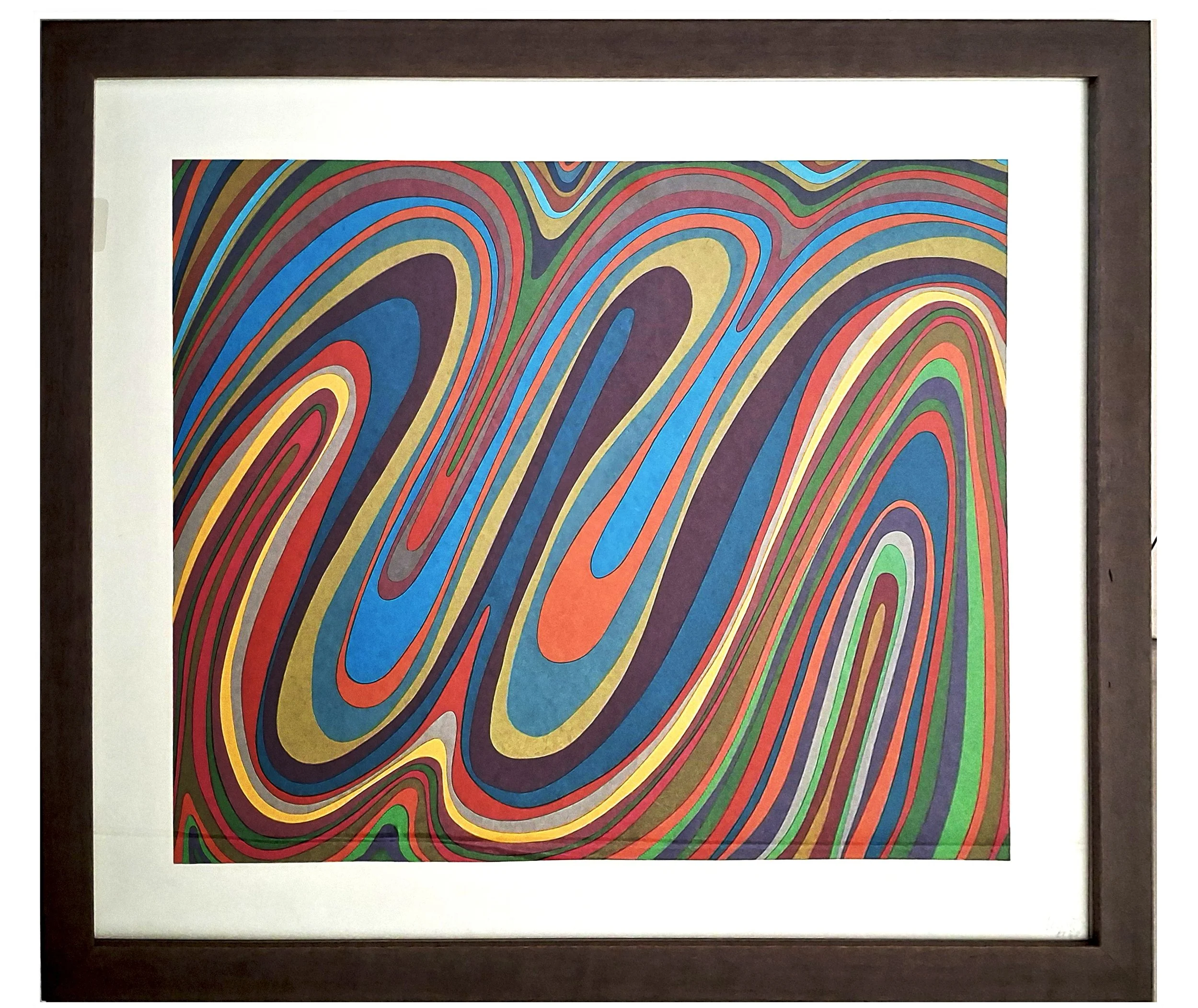 Sol Lewitt Irregular Wavy Bands, Screen Print 1996 28 W x 23p25 $4513.jpg