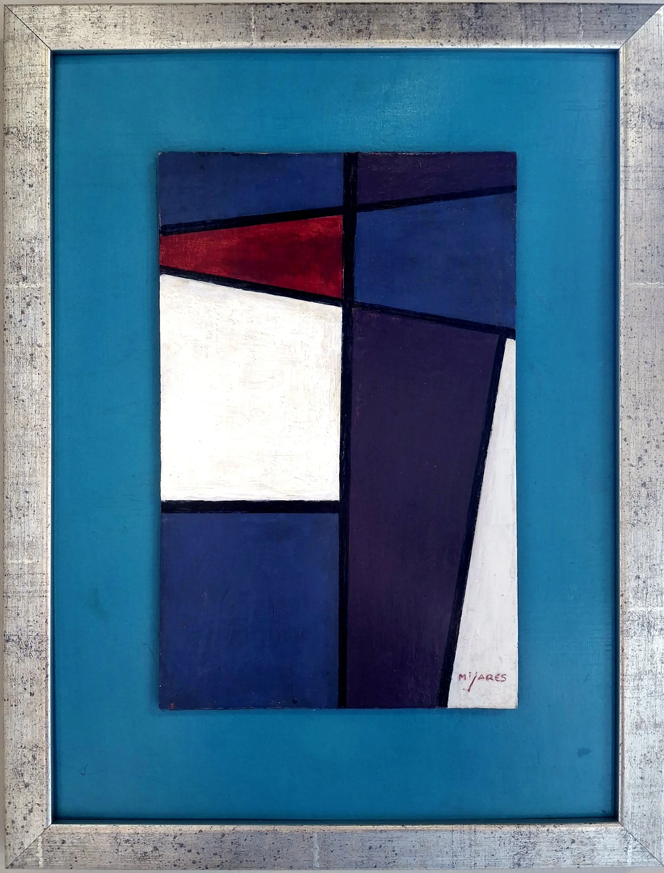 Jose Mijeres  Untitled, Teal edit framed.jpg