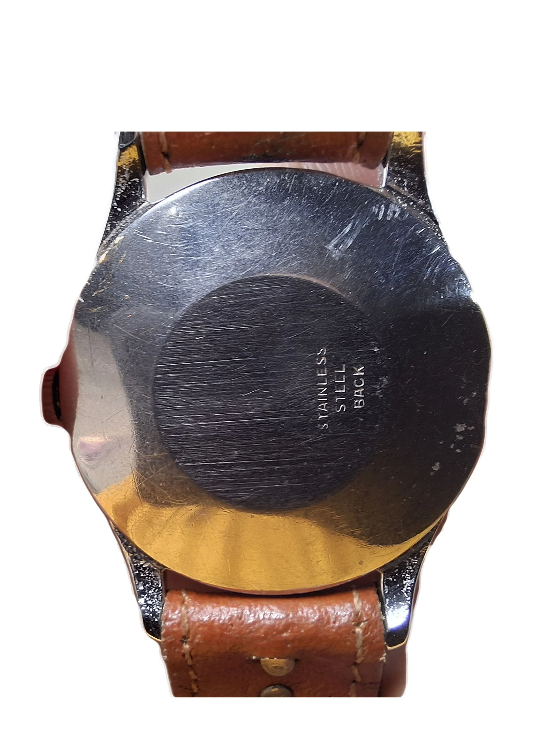 Pierce  Triple Date Monopusher , Moonphase Watch with Mechanical Movement, and Brown Leather  Band Back.jpg