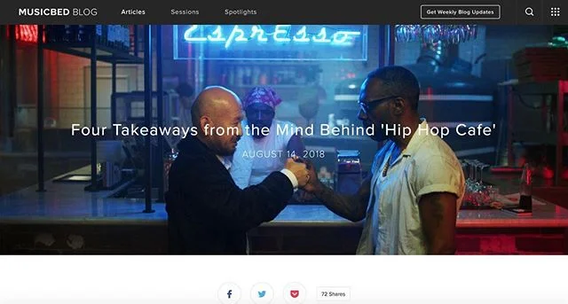 Big Hip Hop love to Musicbed @musicbed on Hip Hop Cafe director @superrocketman link in bio. #Hiphopcafefilm #hiphop