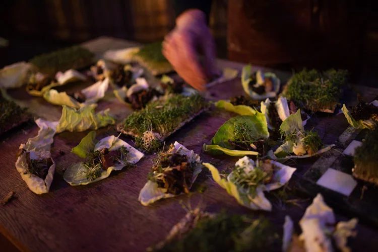 William prepping a dish for a Social dinner