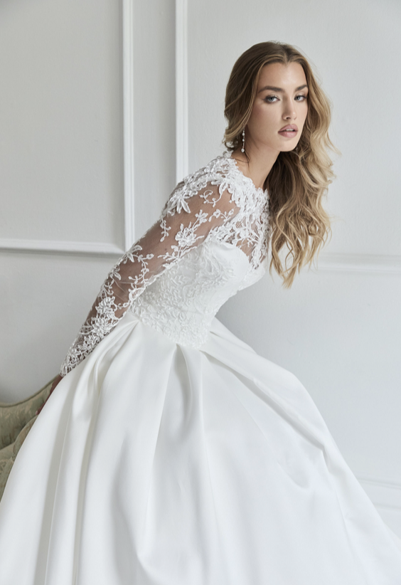 white lace long sleeve formal dress A line White Tulle Lace Sequin Long Prom Dress, White Formal Graduatio –  shopluu